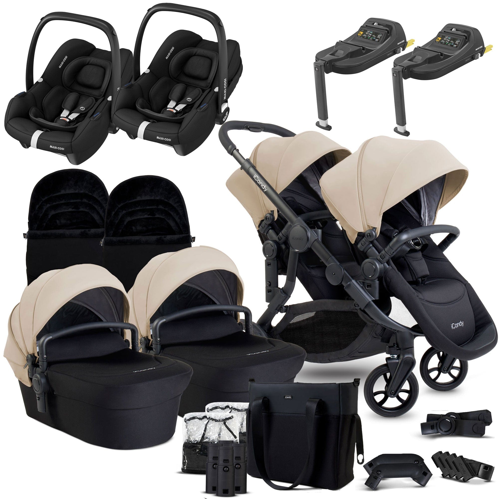 iCandy Orange 4 Twin Maxi-Cosi Travel System in Latte Travel Systems 17010-CAB-LAT 5010334058795