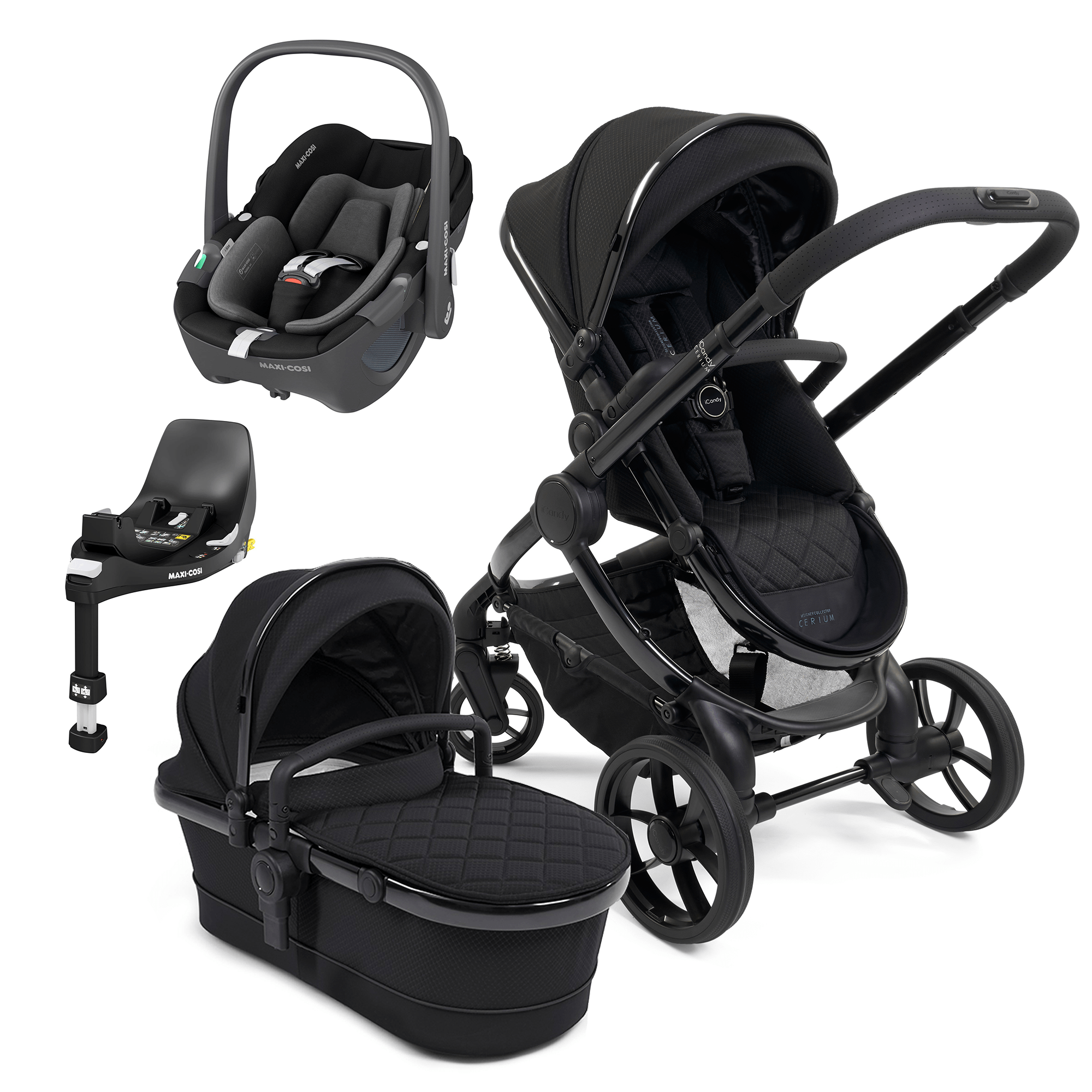 iCandy Peach 7 Cerium Maxi-Cosi Combo Bundle in Black Travel Systems 16861-CER-PEB 5010334048017