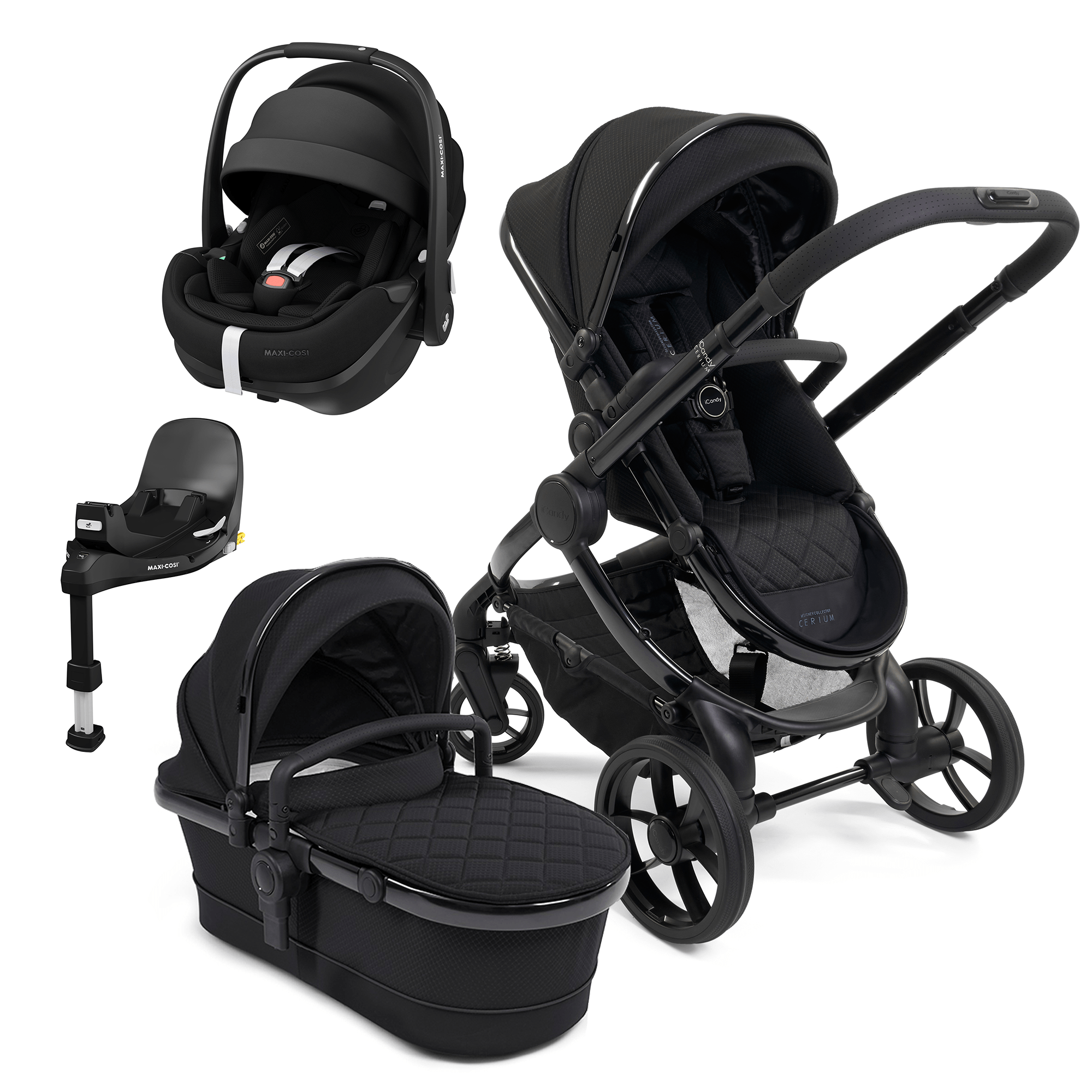 iCandy Peach 7 Cerium Maxi-Cosi Combo Bundle in Black Travel Systems 16862-CER-PV2 5010334048017