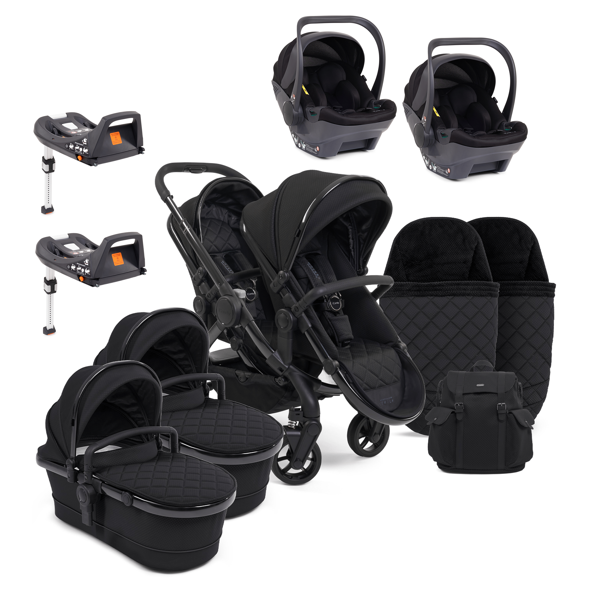 iCandy Peach 7 Cerium Twin Cocoon Combo Bundle in Black Travel Systems 16877-CER-COO 5010334048017