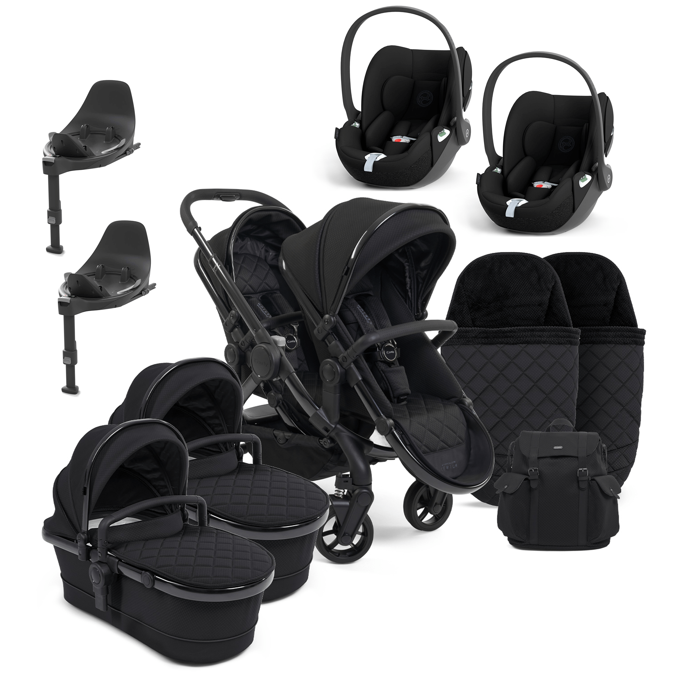 iCandy Peach 7 Cerium Twin Cybex Combo Bundle in Black Travel Systems 16875-CER-CYB 5010334048017