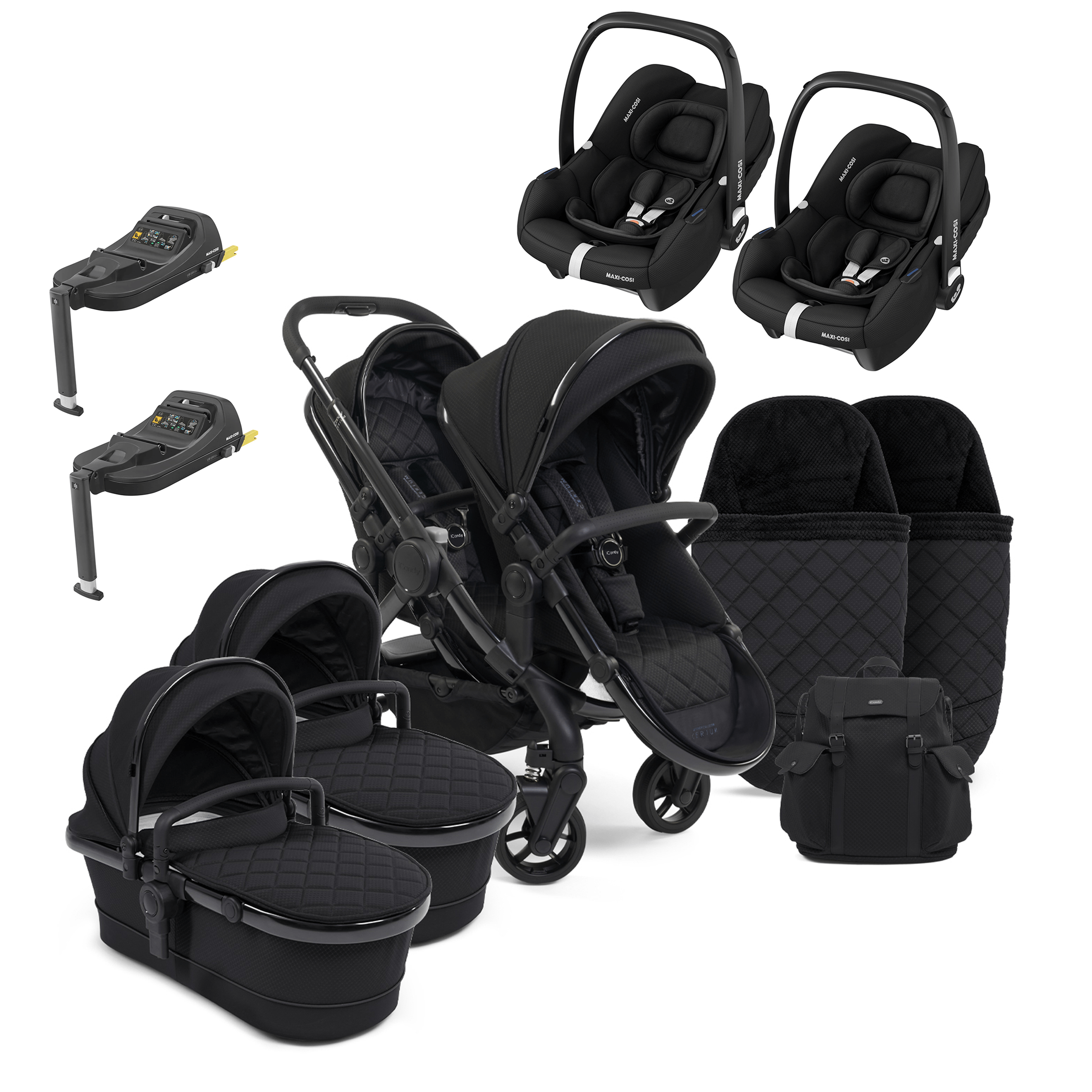 iCandy Peach 7 Cerium Twin Maxi-Cosi Combo Bundle in Black Travel Systems 16872-CER-MAX 5010334048017