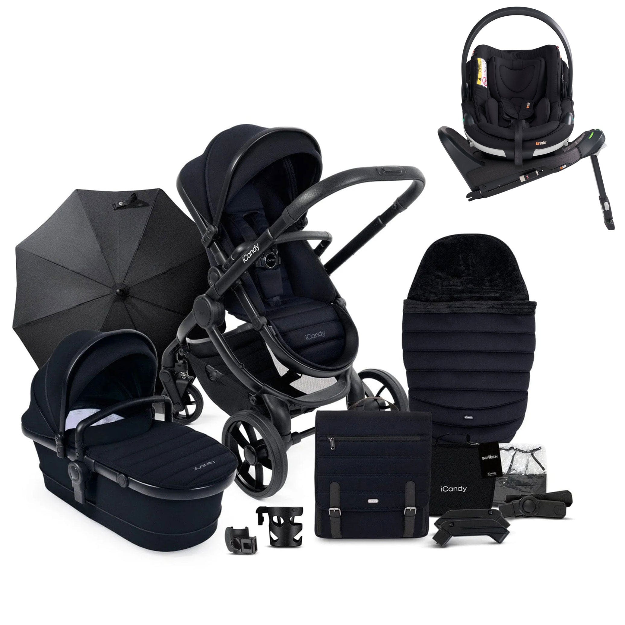 iCandy Peach 7 Complete Besafe Bundle in Black Travel Systems 17831-BLK 5010334048093