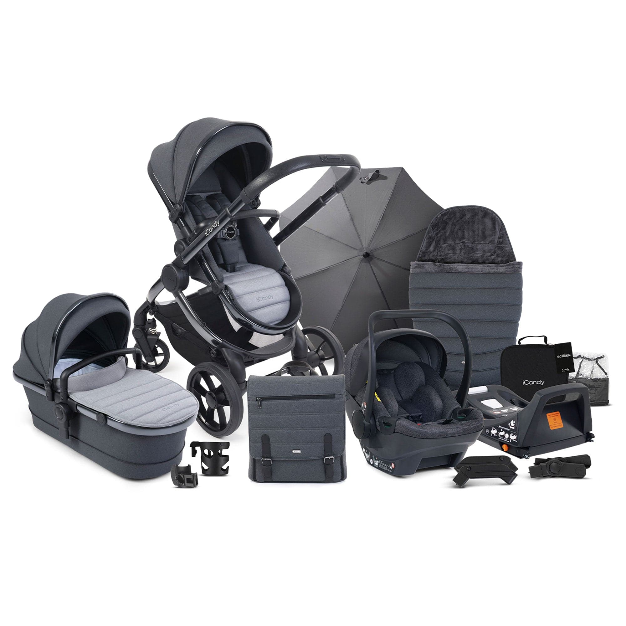 iCandy Peach 7 Complete Bundle with COCOON Car Seat in Truffle Travel Systems IC2977 5010334057958