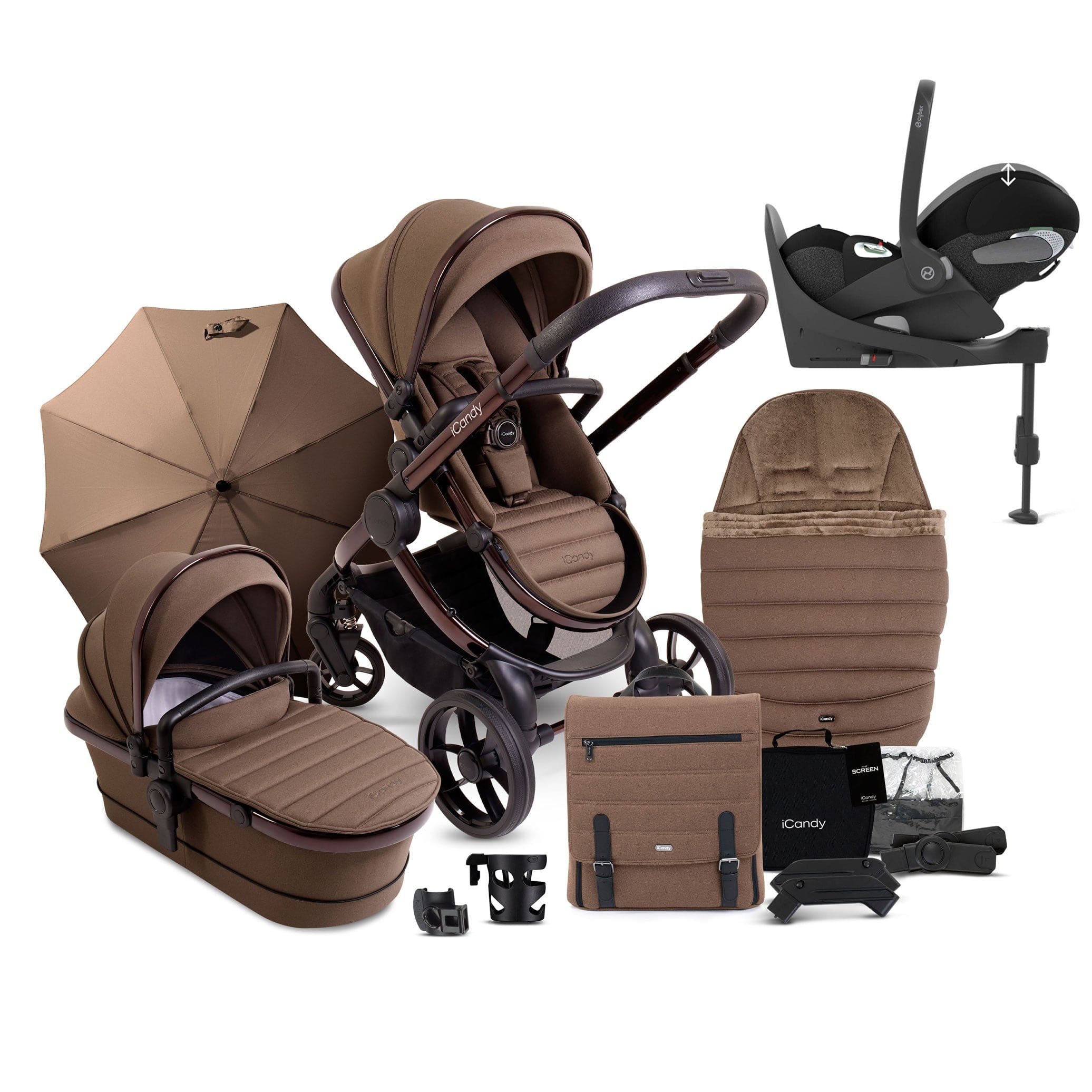 iCandy Peach 7 Complete Cybex Bundle in Coco Travel Systems 15927-COC-2 5010334056937