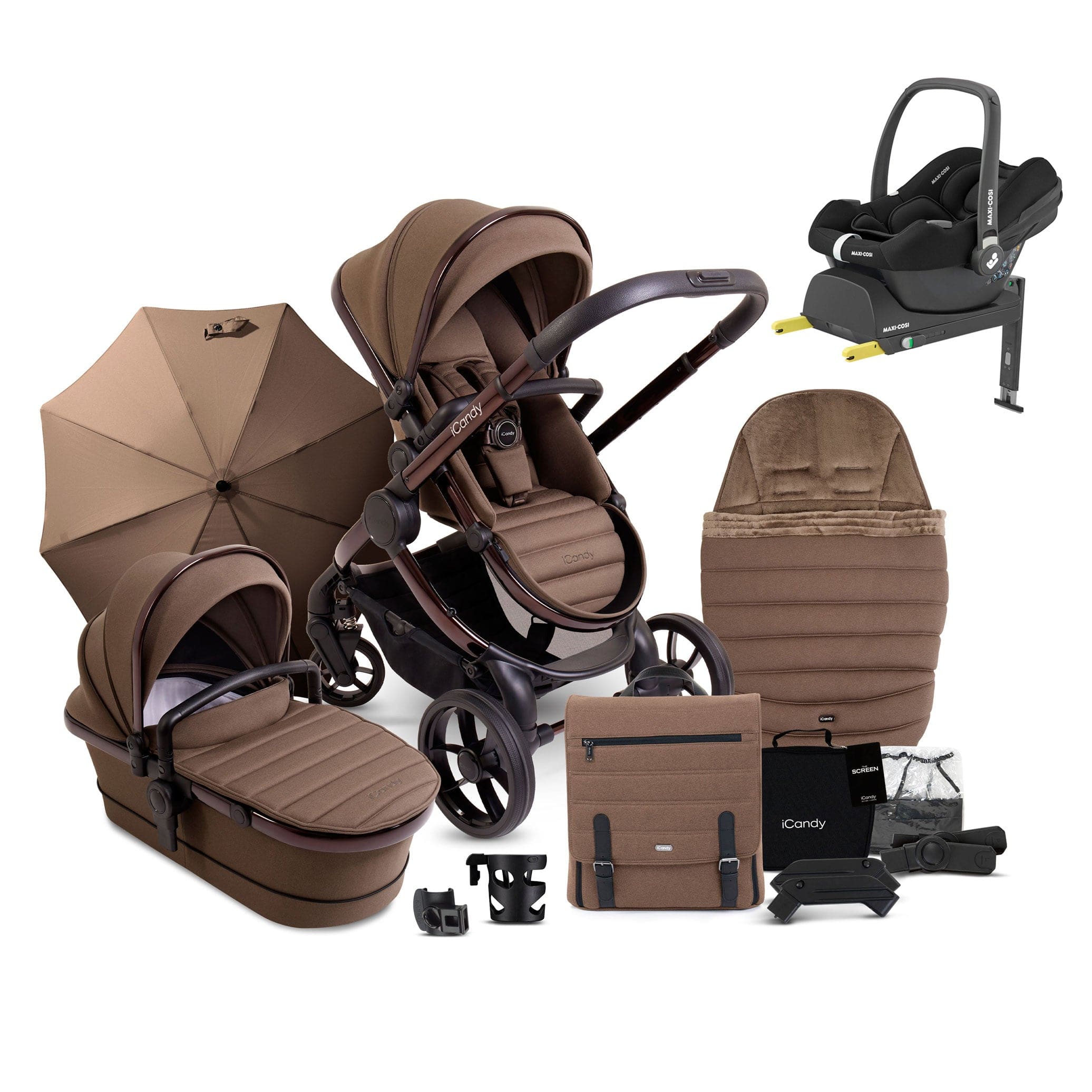 iCandy Peach 7 Complete Maxi-Cosi Bundle in Coco Travel Systems 15902-COC 5010334056937