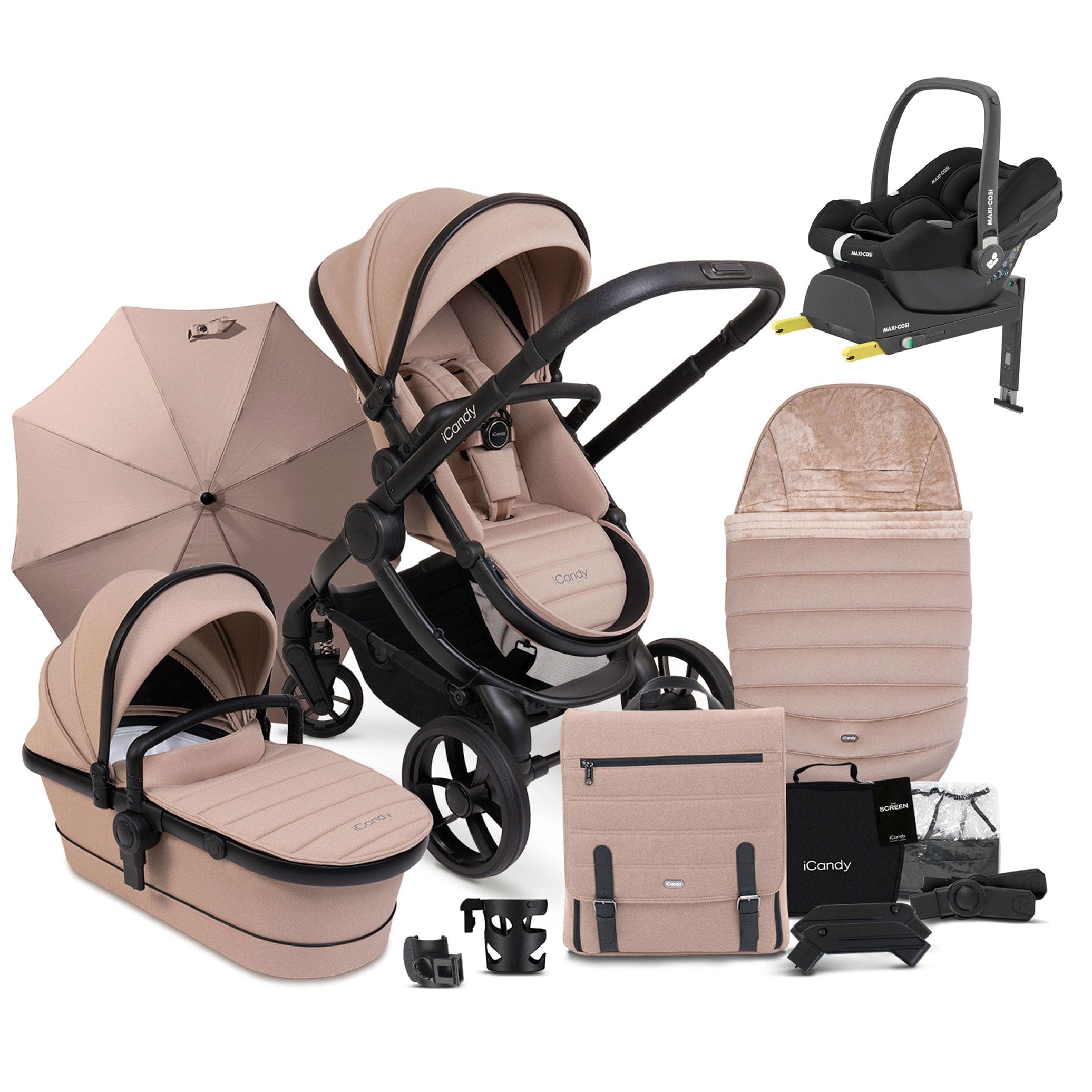 iCandy Peach 7 Complete Maxi-Cosi Bundle in Cookie Travel Systems 15899-COO 5010334052878