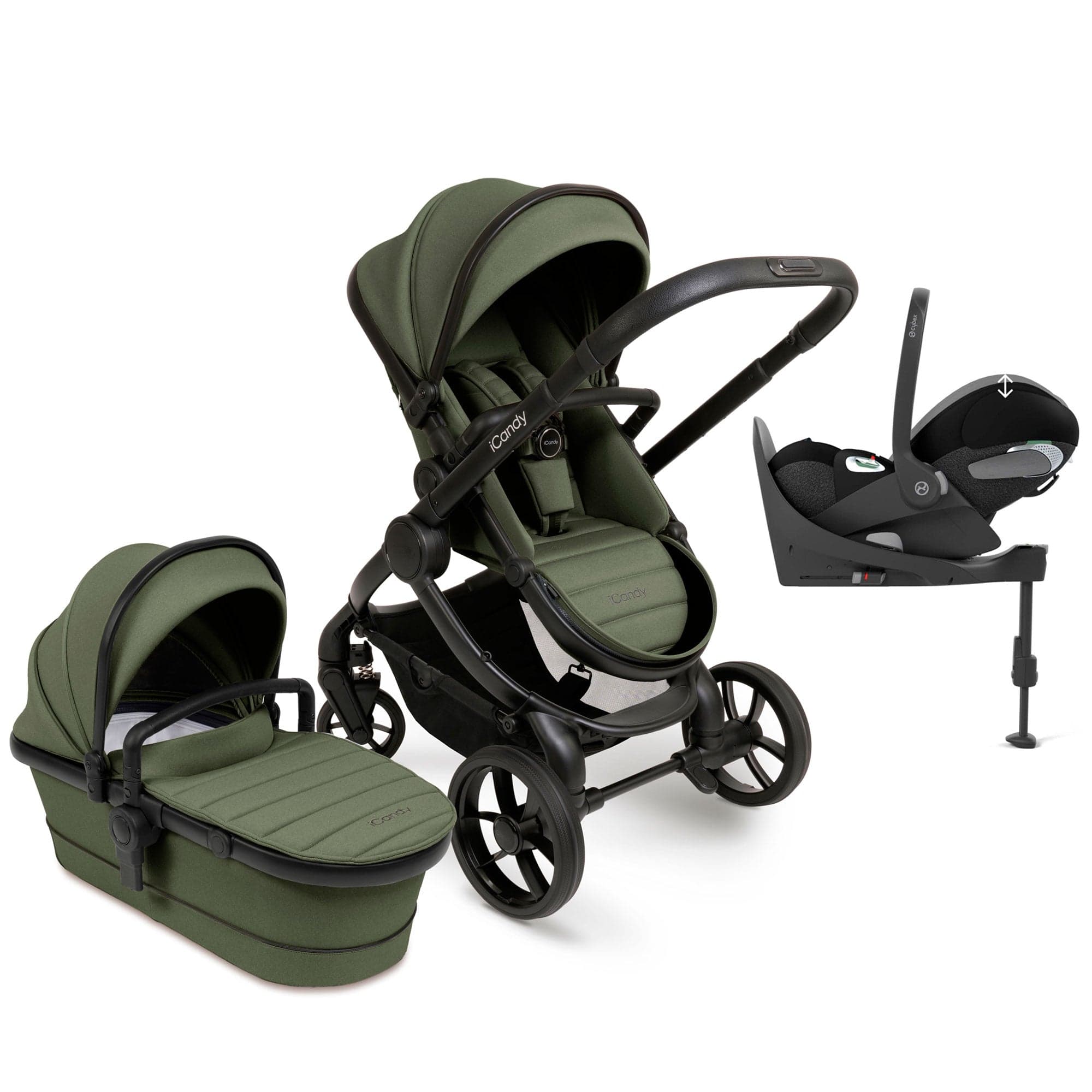 iCandy Peach 7 Cybex Combo Set in Ivy Travel Systems 16004-IVY-2 5010334056784