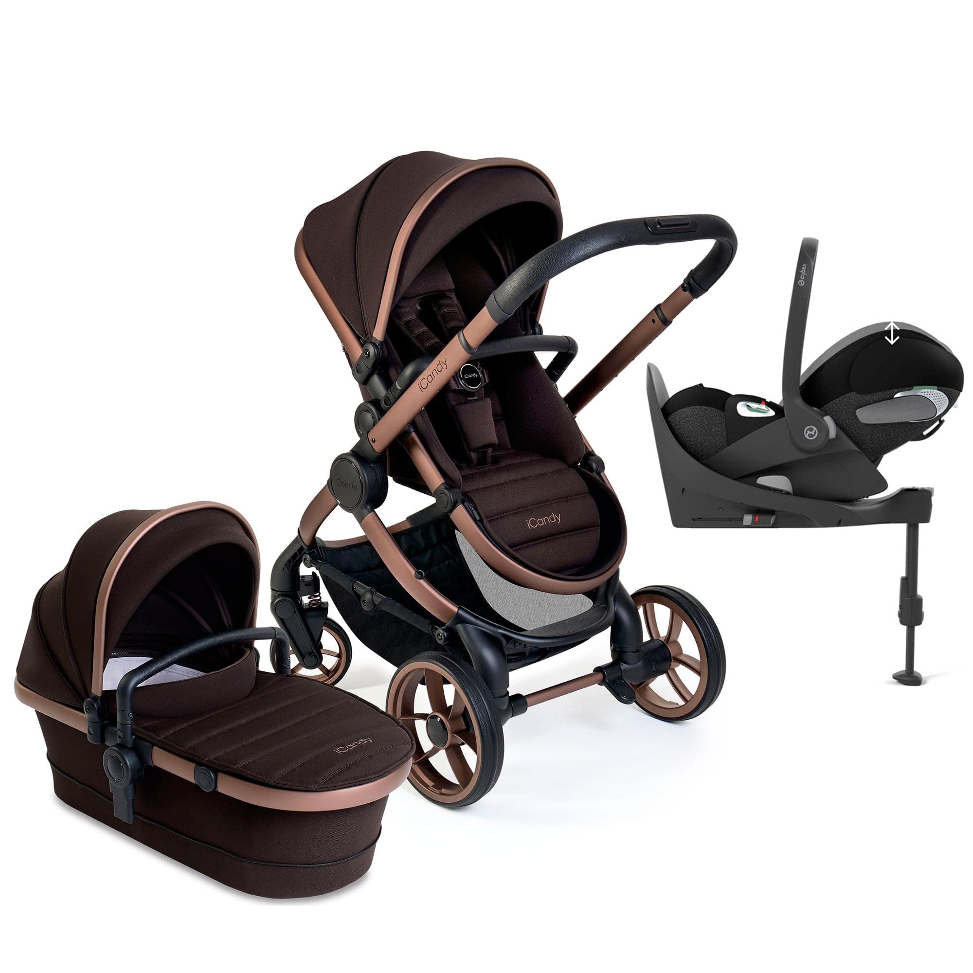 iCandy Peach 7 Cybex Combo Set in Pecan Travel Systems 17642-PEC-COMBO-CT 5010334059549