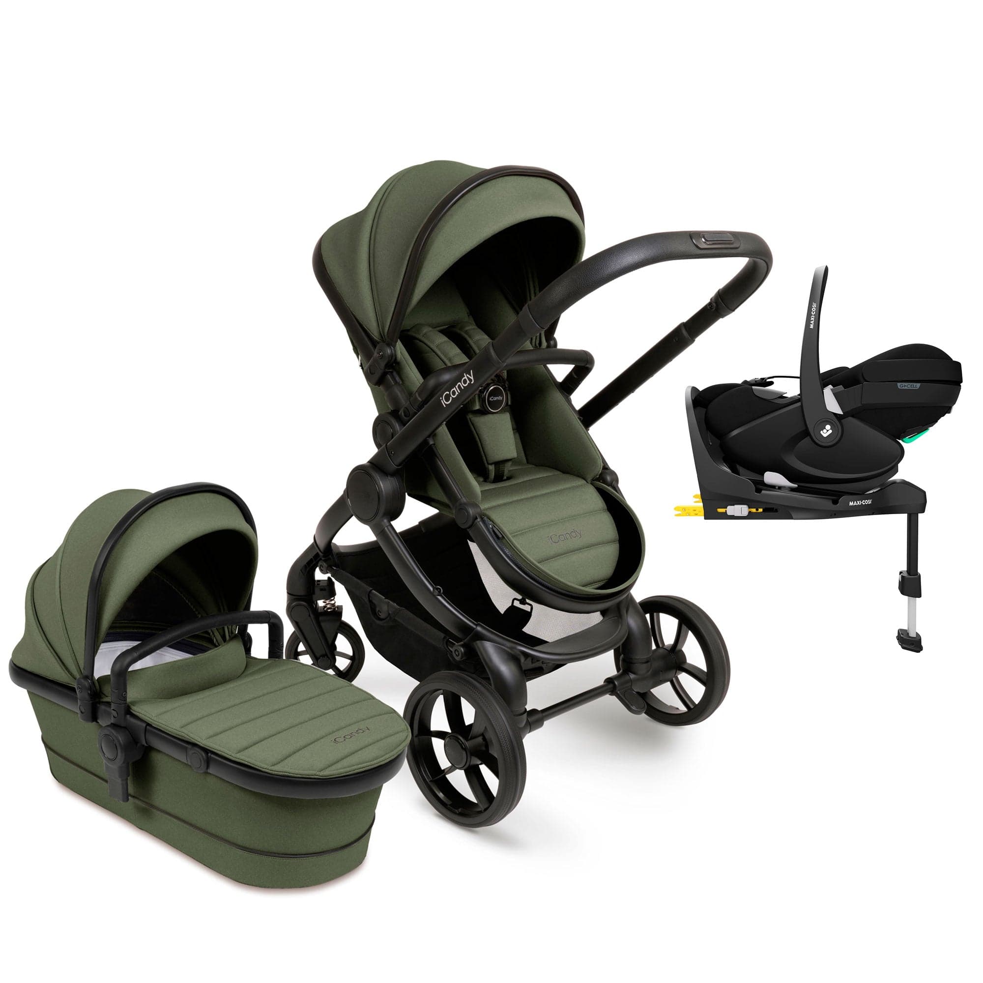 iCandy Peach 7 Maxi-Cosi Combo Set in Ivy Travel Systems 15977-IVY-2 5010334056784