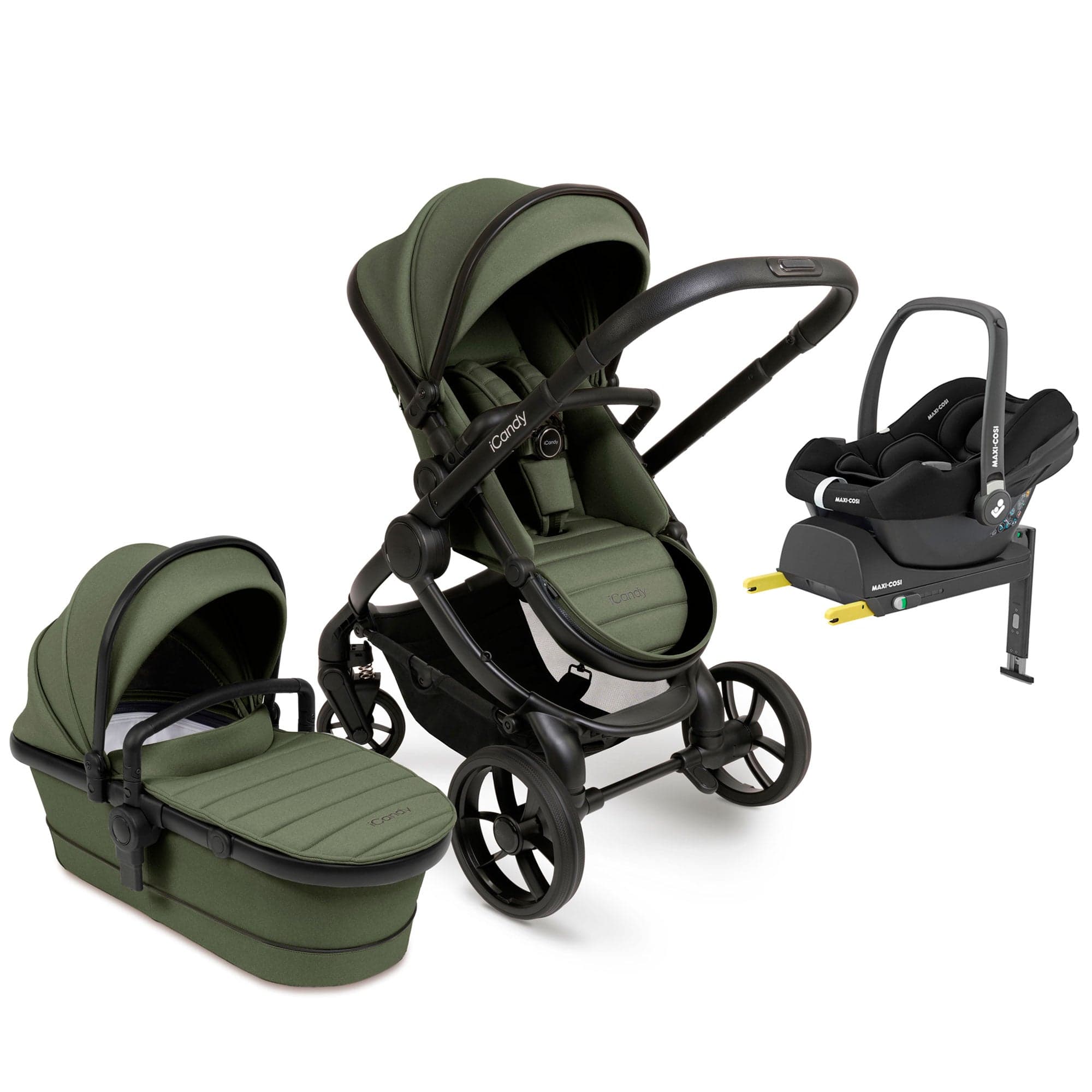 iCandy Peach 7 Maxi-Cosi Combo Set in Ivy Travel Systems 15977-IVY 5010334056784