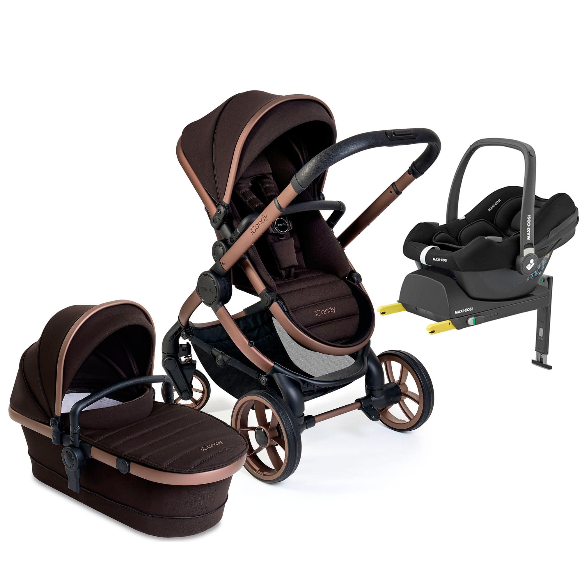 iCandy Peach 7 Maxi-Cosi Combo Set in Pecan Travel Systems 17643-PEC-COMBO-CF 5010334059549