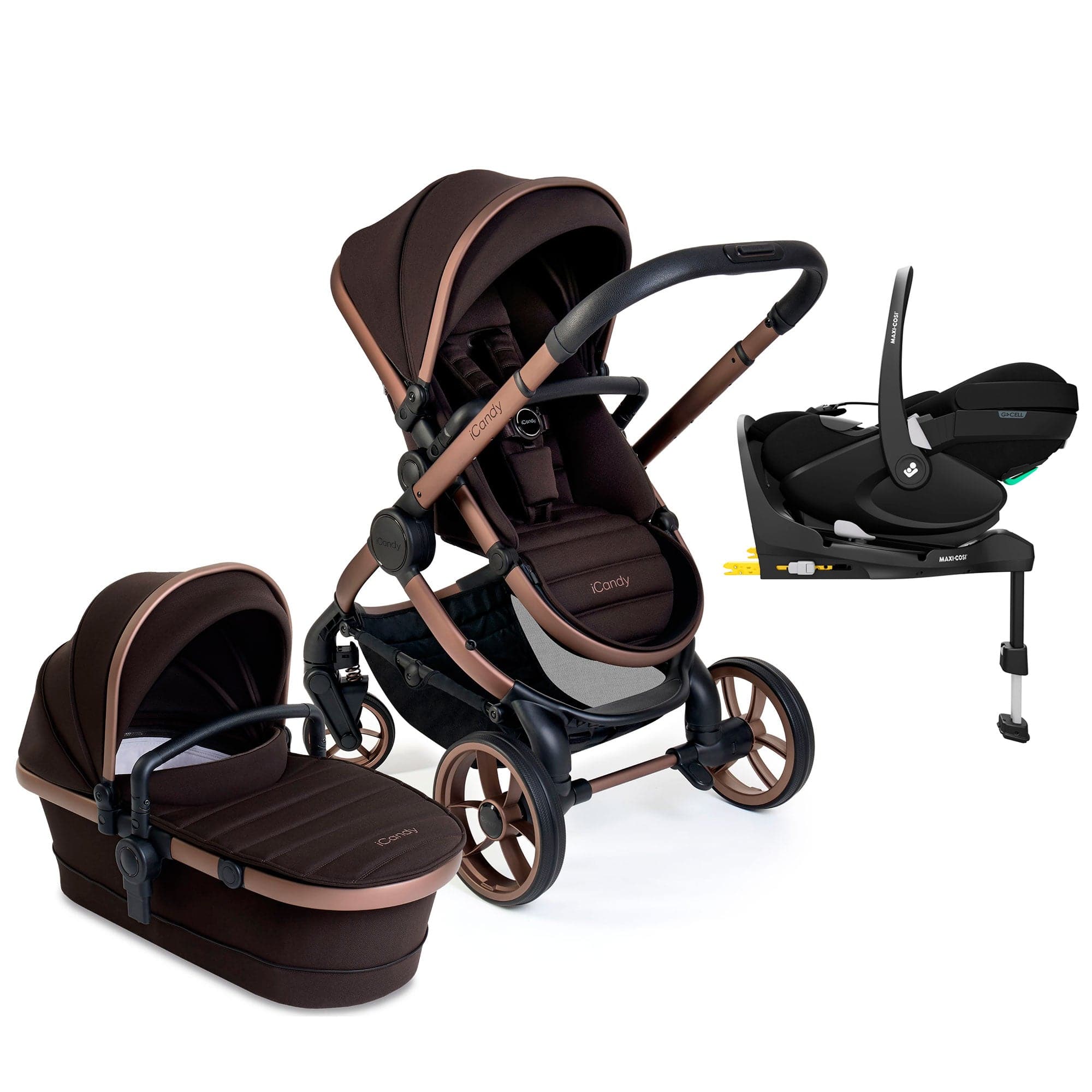 iCandy Peach 7 Maxi-Cosi Combo Set in Pecan Travel Systems 17645-PEC-COMBO-PV2 5010334059549