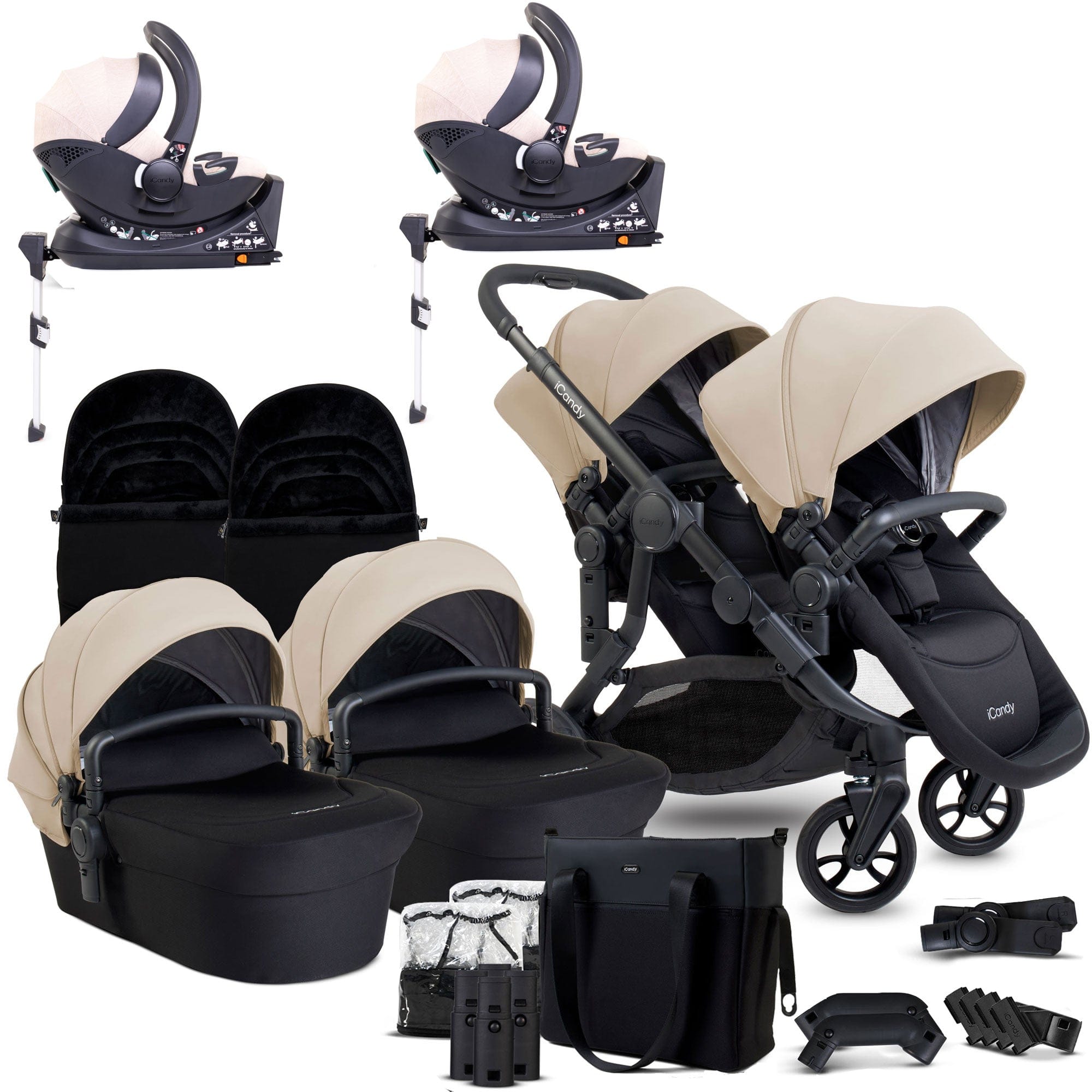 Orange 4 Twin Complete Cocoon Travel System in Latte Travel Systems IC3064 5010334058849