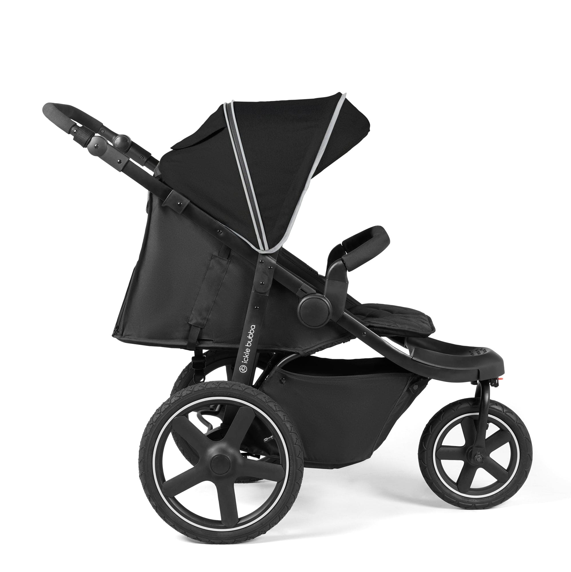 Ickle Bubba Venus Max Jogger Stroller I-Size Travel System in Black/Black with Isofix Base 3 Wheelers 13-004-500-001 5056515033632