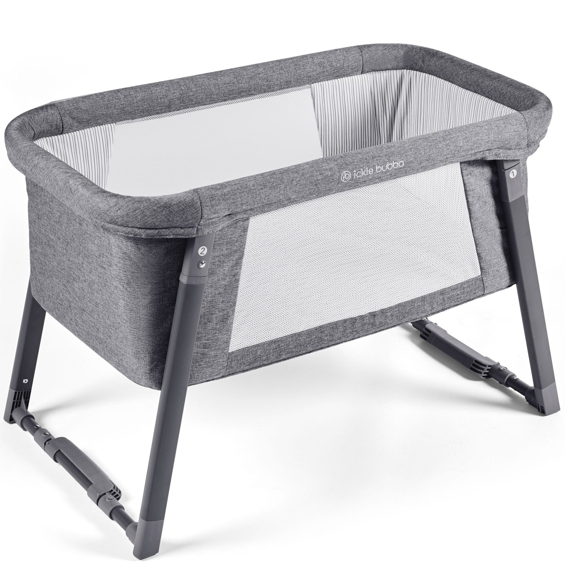 Ickle Bubba Mini Rocker Crib in Space Grey Cribs 40-004-000-860 5056515012729