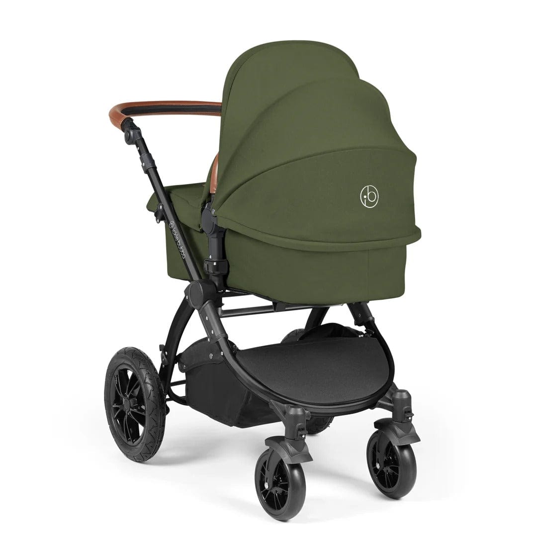 Ickle Bubba Stomp Luxe All-in-One Travel System with Isofix Base in Black/Woodland/Tan Travel Systems 10-011-300-137 5056515026504