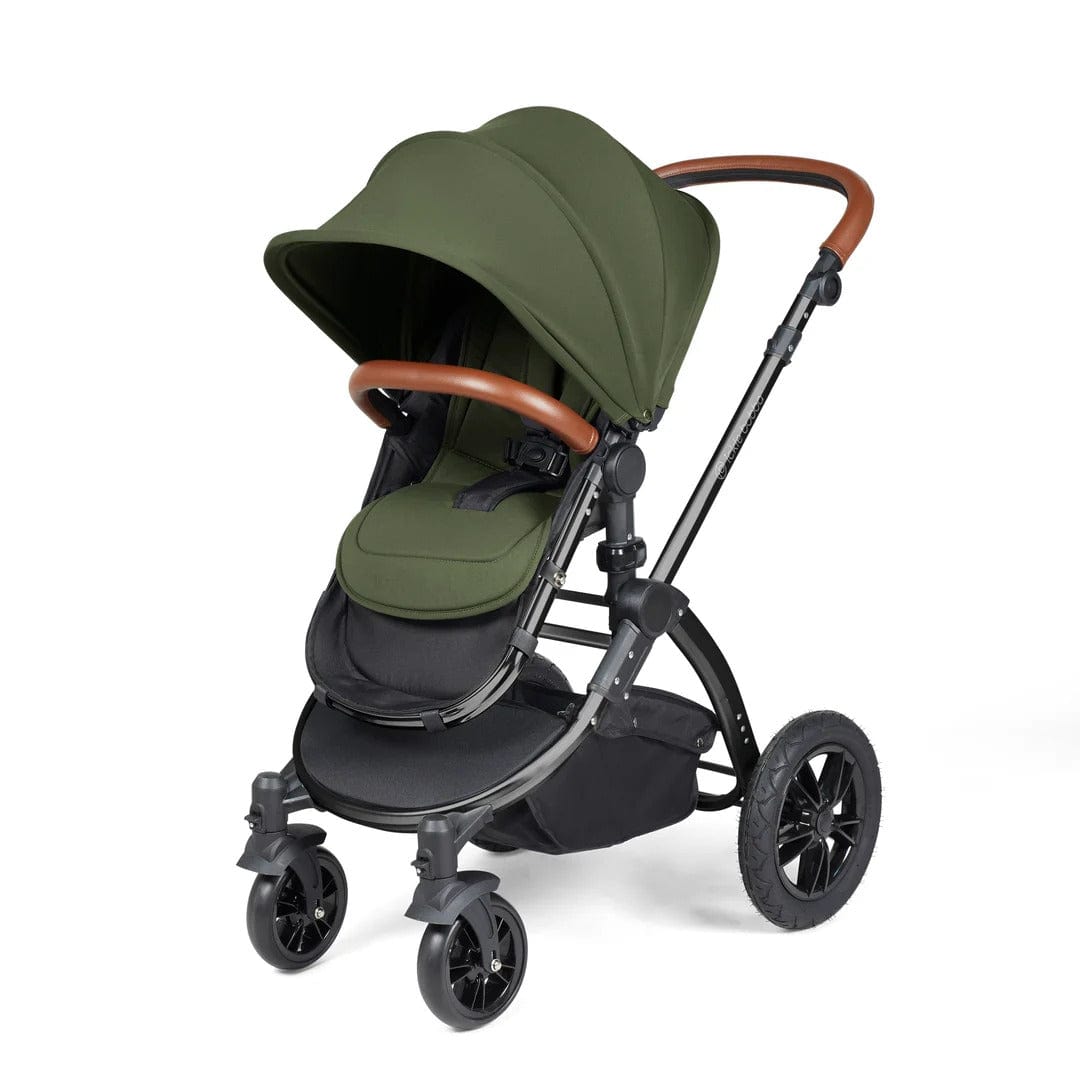 Ickle Bubba Stomp Luxe All-in-One Travel System with Isofix Base in Black/Woodland/Tan Travel Systems 10-011-300-137 5056515026504