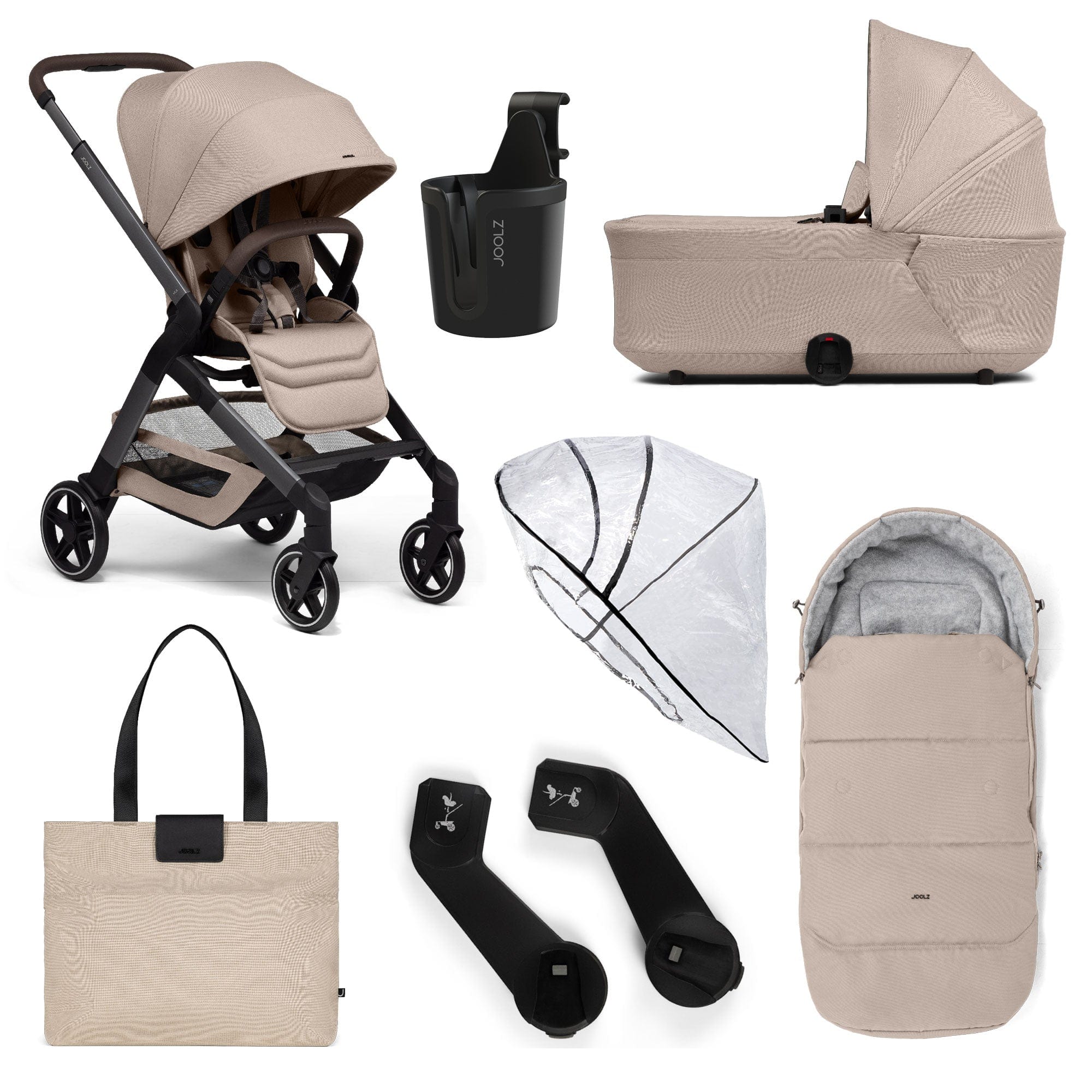 Joolz Hub2 6 Piece Pram Bundle - Sandy Taupe Baby Prams 908302 8715688092507