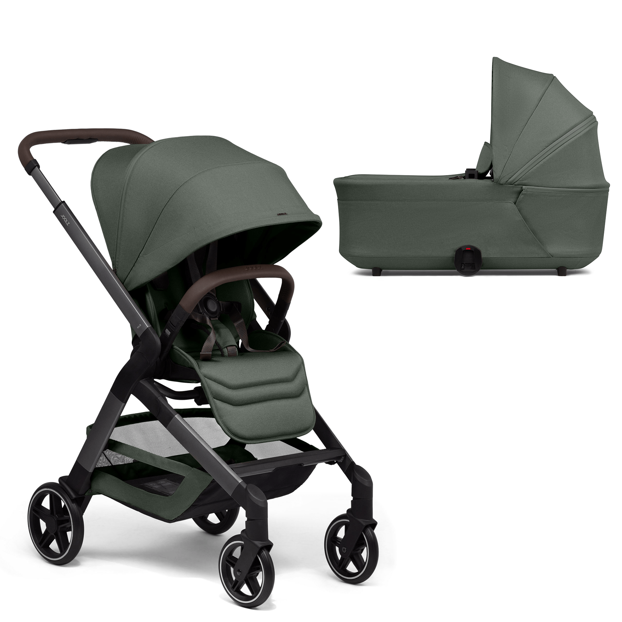 Joolz Hub2 Pushchair & Carrycot Forest Green Baby Prams 17062-PRAM-GRE 8715688092491