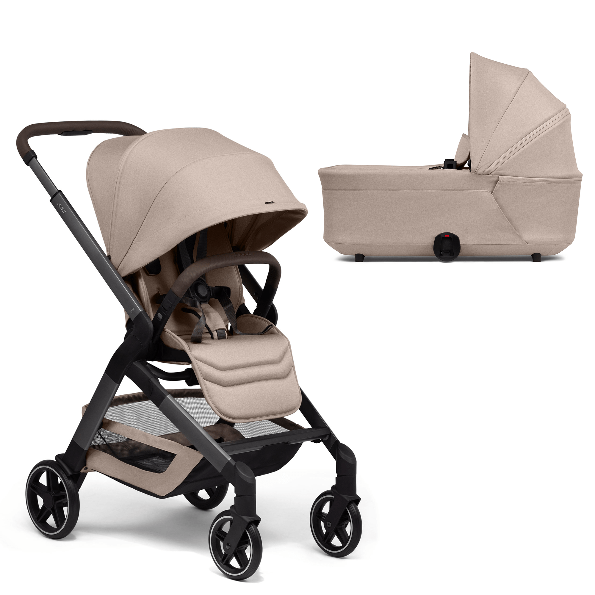 Joolz Hub2 Pushchair & Carrycot Sandy Taupe Baby Prams 17064-PRAM-TAU 8715688092507