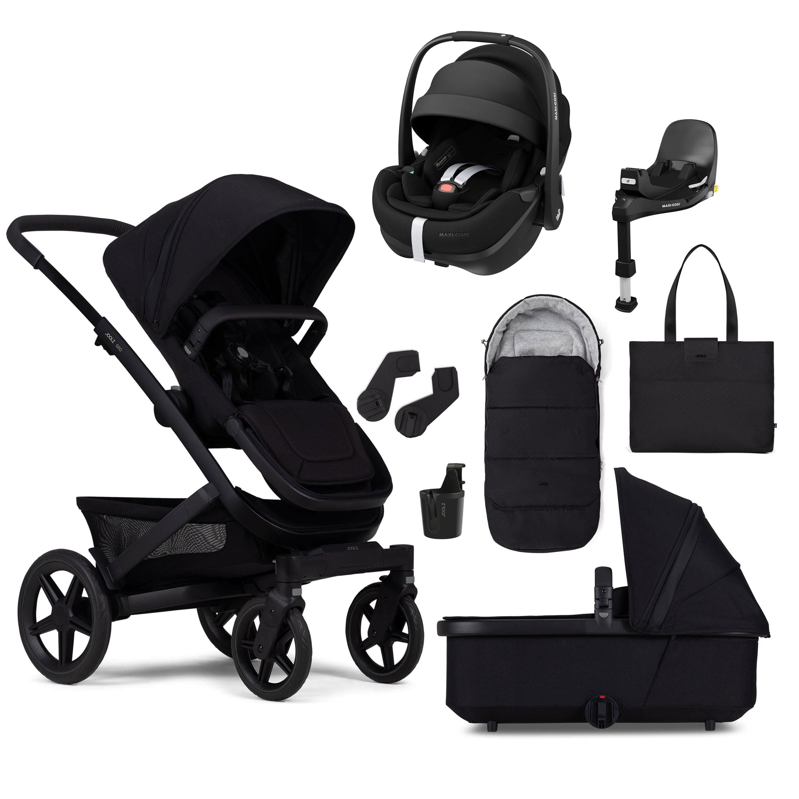 Joolz Geo3 Mono Ultimate Maxi-Cosi Bundle in Space Black Travel Systems 15593-SPA-BLK 8715688083536