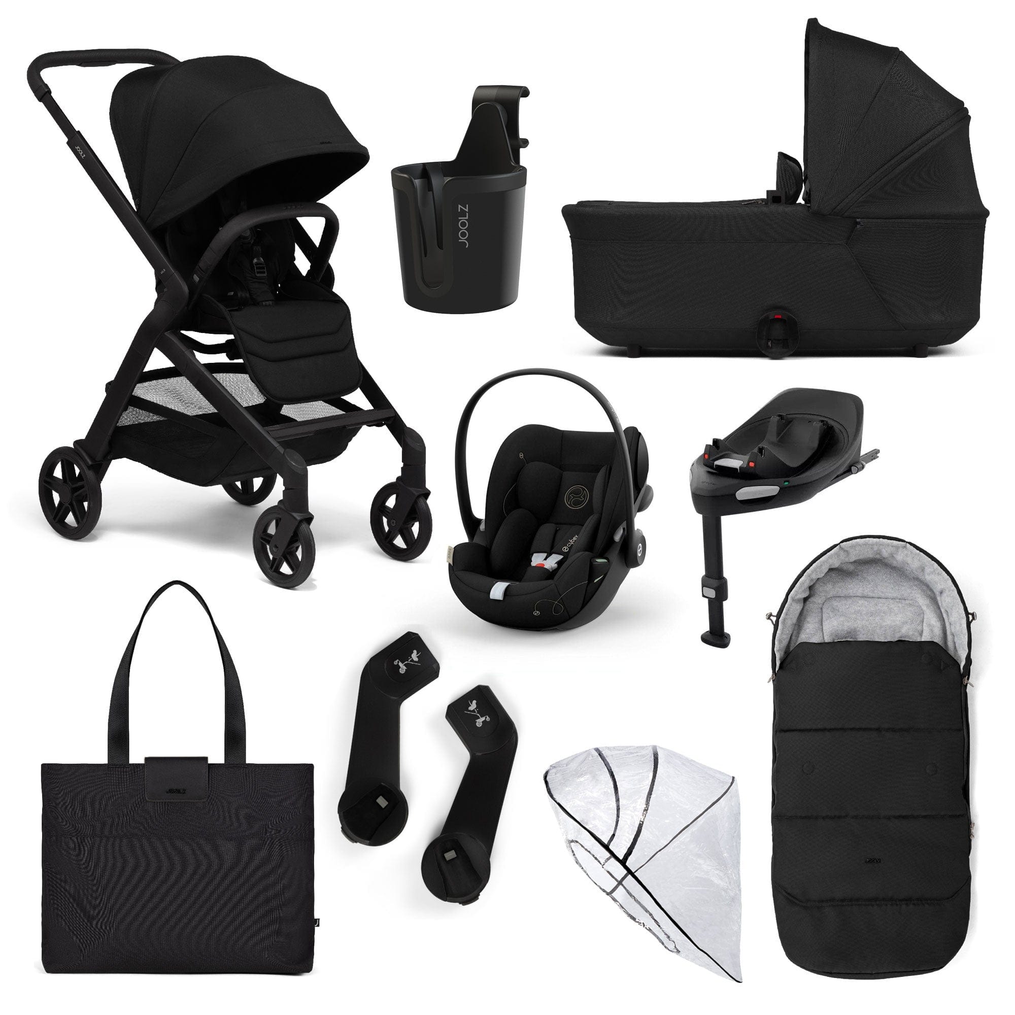 Joolz Hub2 8 Piece Cybex Pram Bundle - Space Black Travel Systems 17081-SPBK 8715688092484