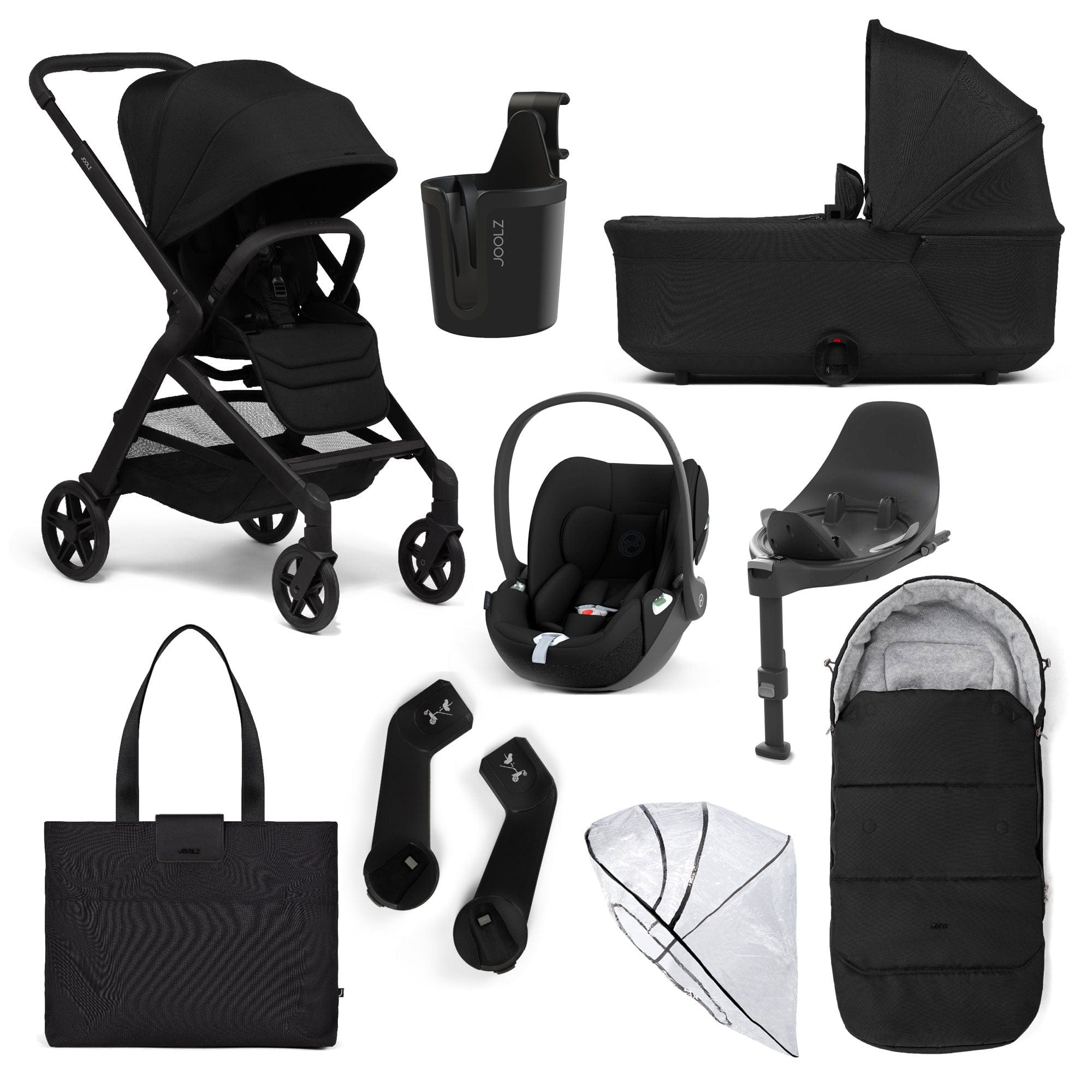 Joolz Hub2 8 Piece Cybex Pram Bundle - Space Black Travel Systems 17084-SPBK 8715688092484