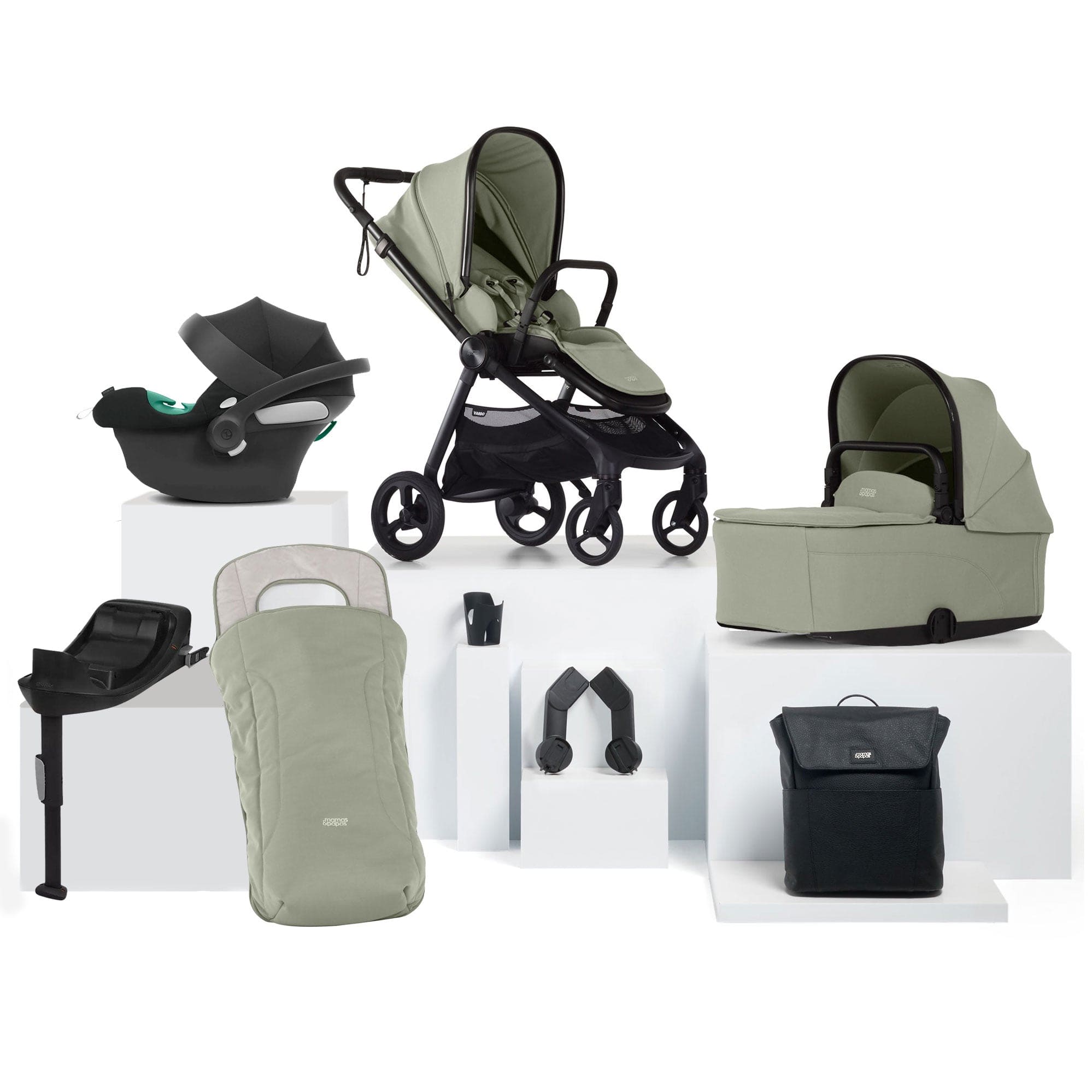 Mamas & Papas Vardo Complete Cybex Bundle in Sage Baby Prams 52391SG00 5063229180217