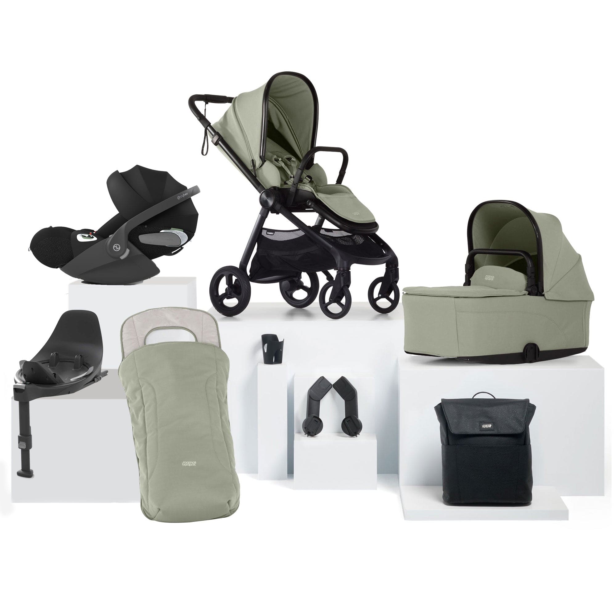 Mamas & Papas Vardo Complete Cybex Bundle in Sage Baby Prams 52421SG00 5063229180224