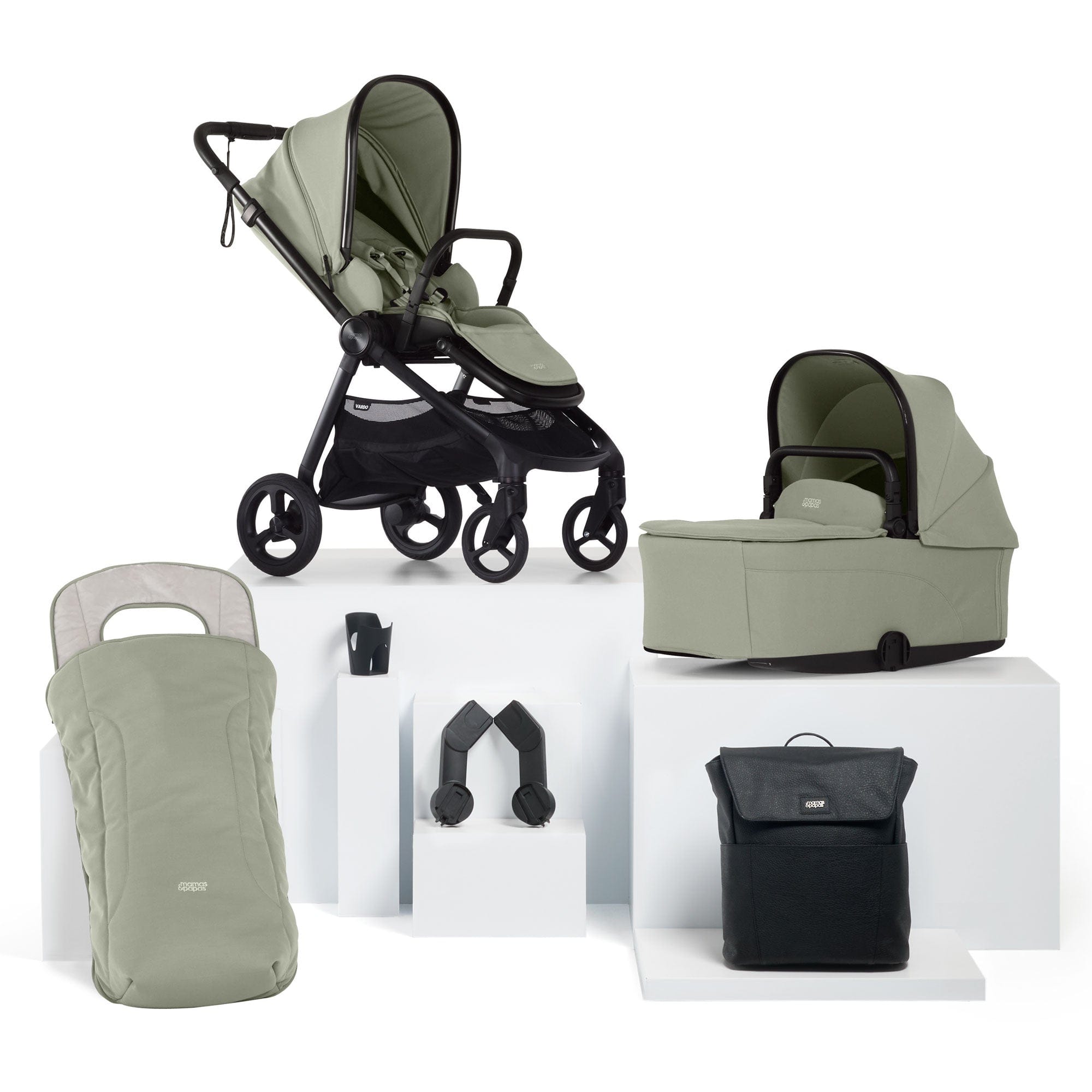 Mamas & Papas Vardo Essential Bundle in Sage Baby Prams 52381SG00 5063229180200