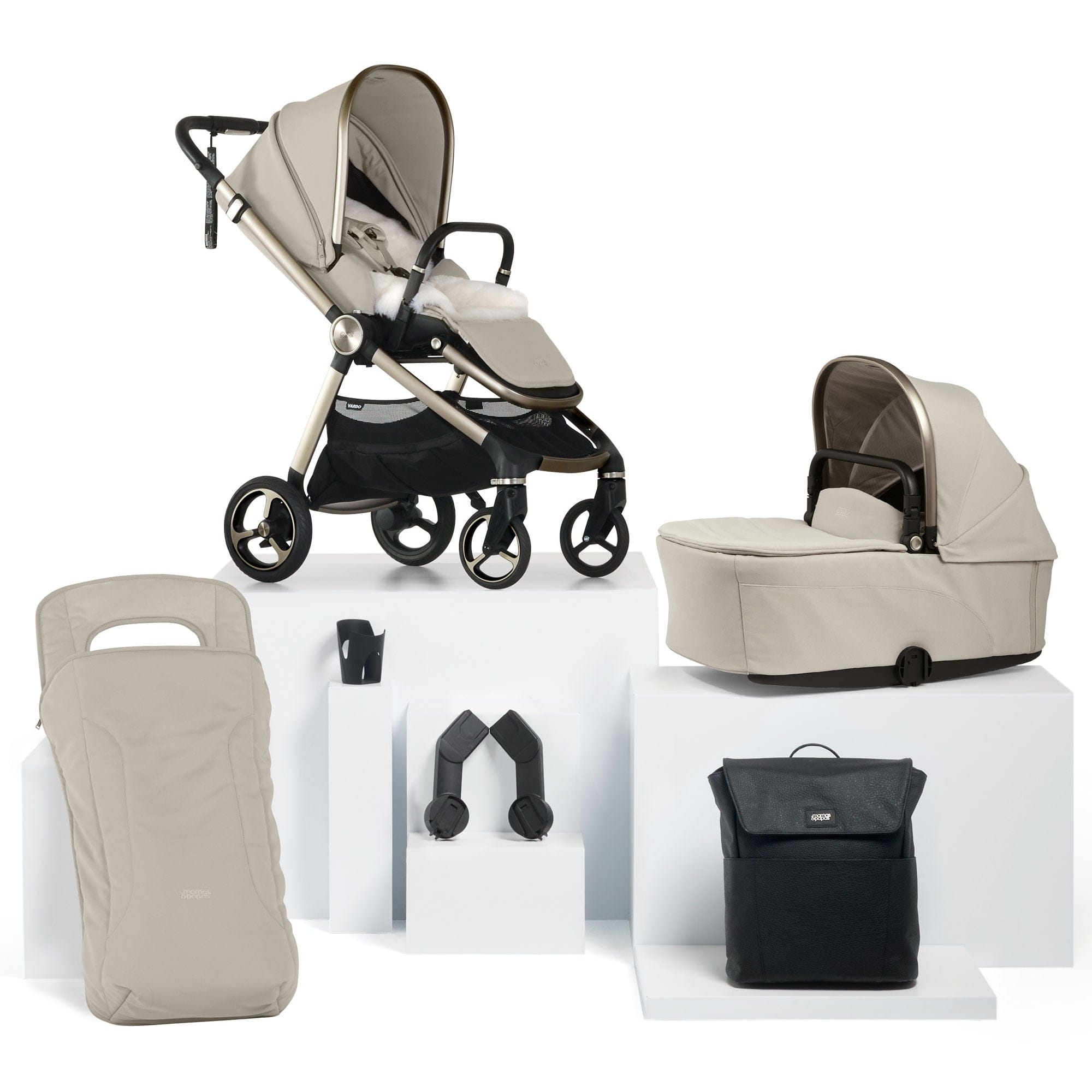 Mamas & Papas Vardo Essential Bundle in Shell Baby Prams 52381D100 5063229180125