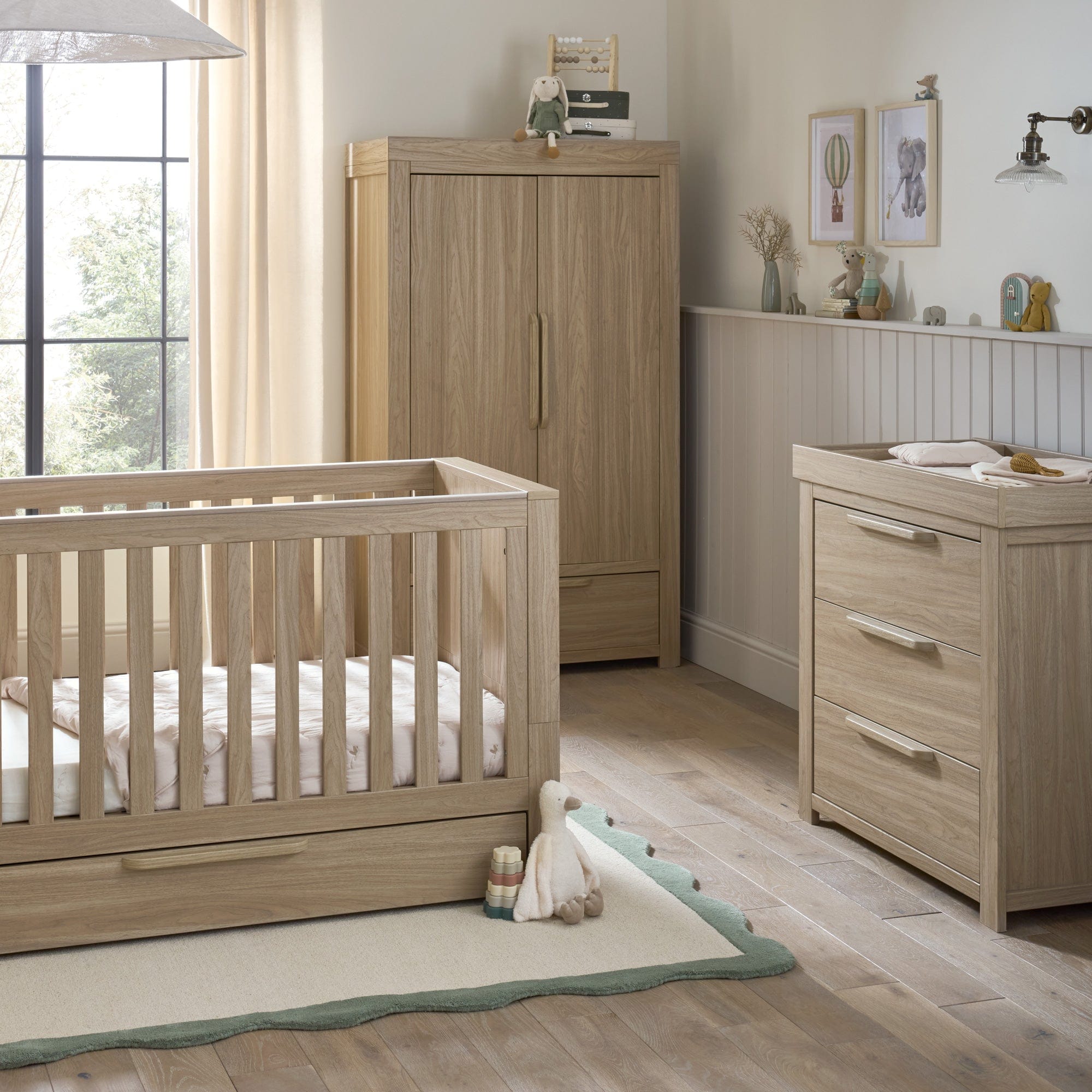 Mamas & Papas Franklin 3 Piece Roomset in Natural Oak Nursery Room Sets