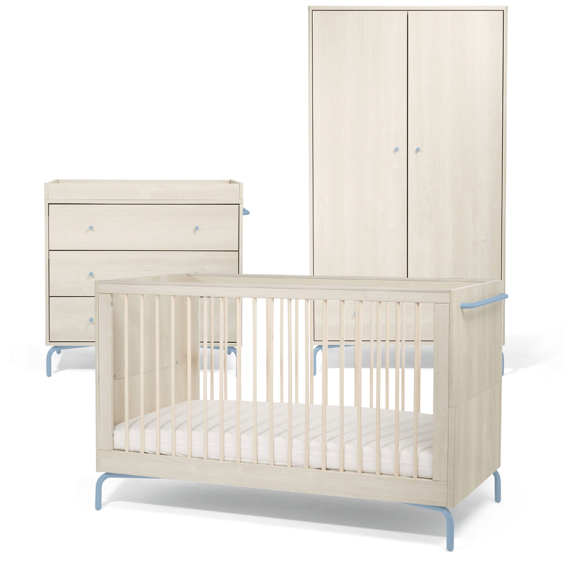 Mamas & Papas Kinlay 3 Piece Roomset in Dusty Blue Nursery Room Sets