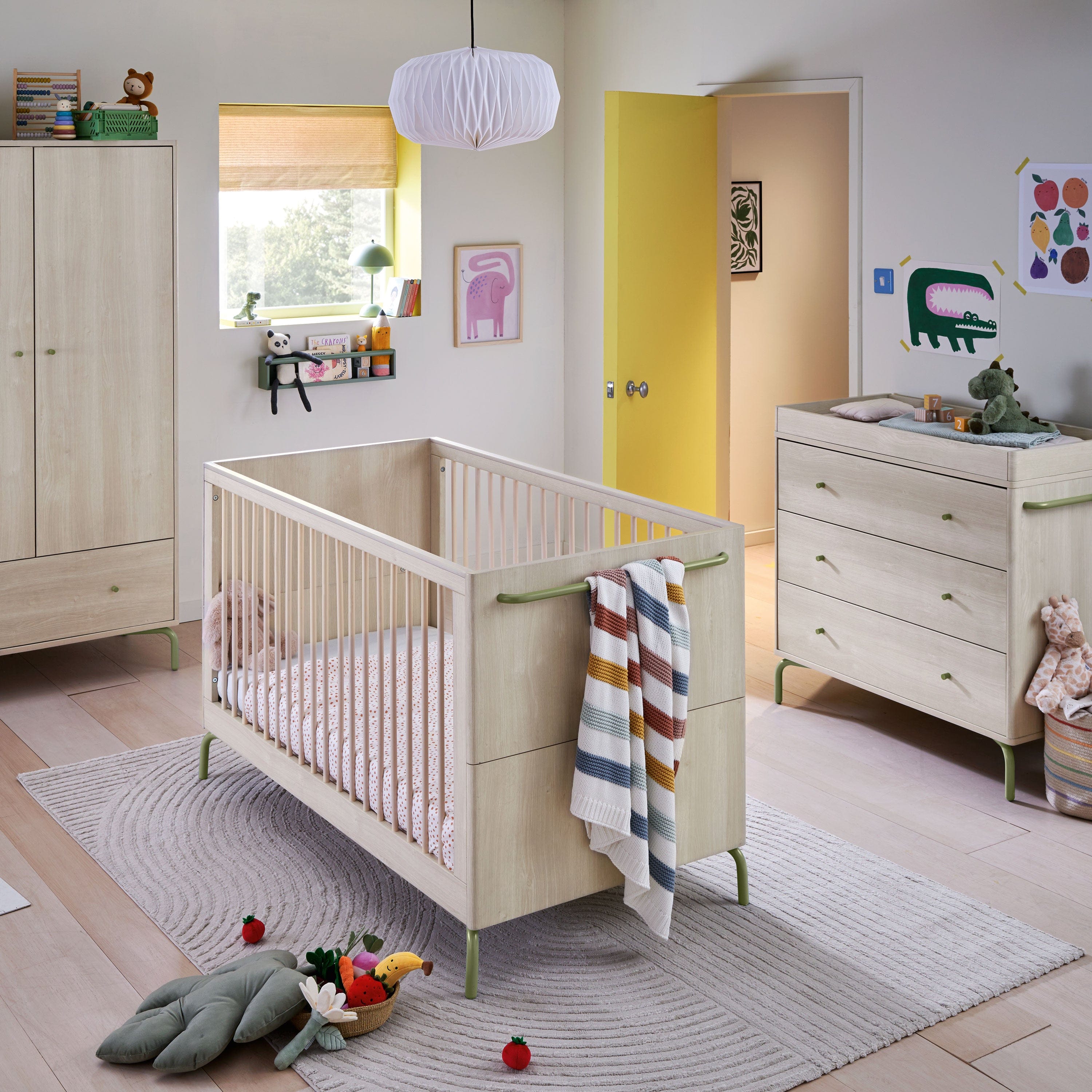 Mamas & Papas Kinlay 3 Piece Roomset in Moss Green Nursery Room Sets