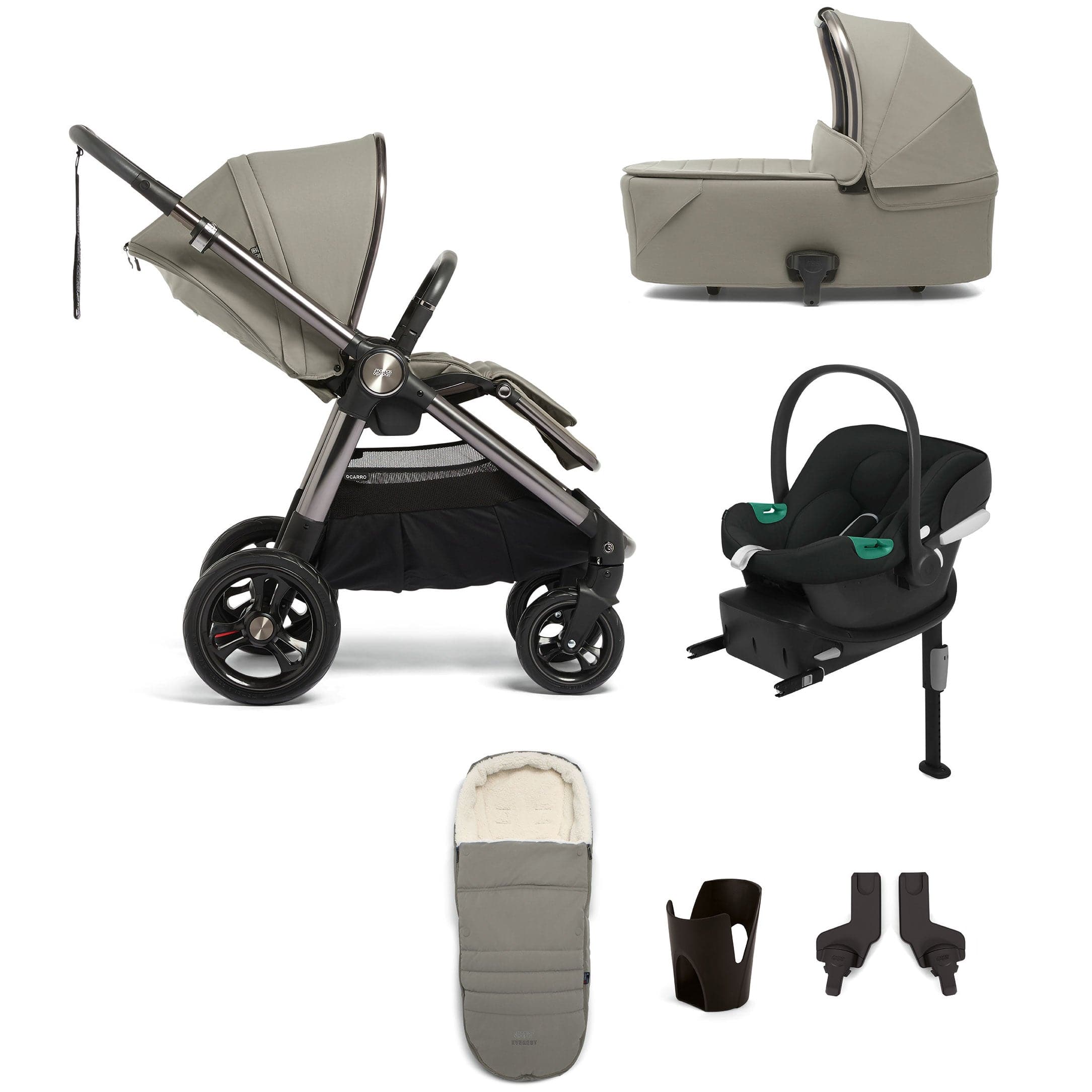 Mamas & Papas Ocarro 7-Piece Complete Aton B2 Kit in Everest Travel Systems 18681-EVE 5057232698487