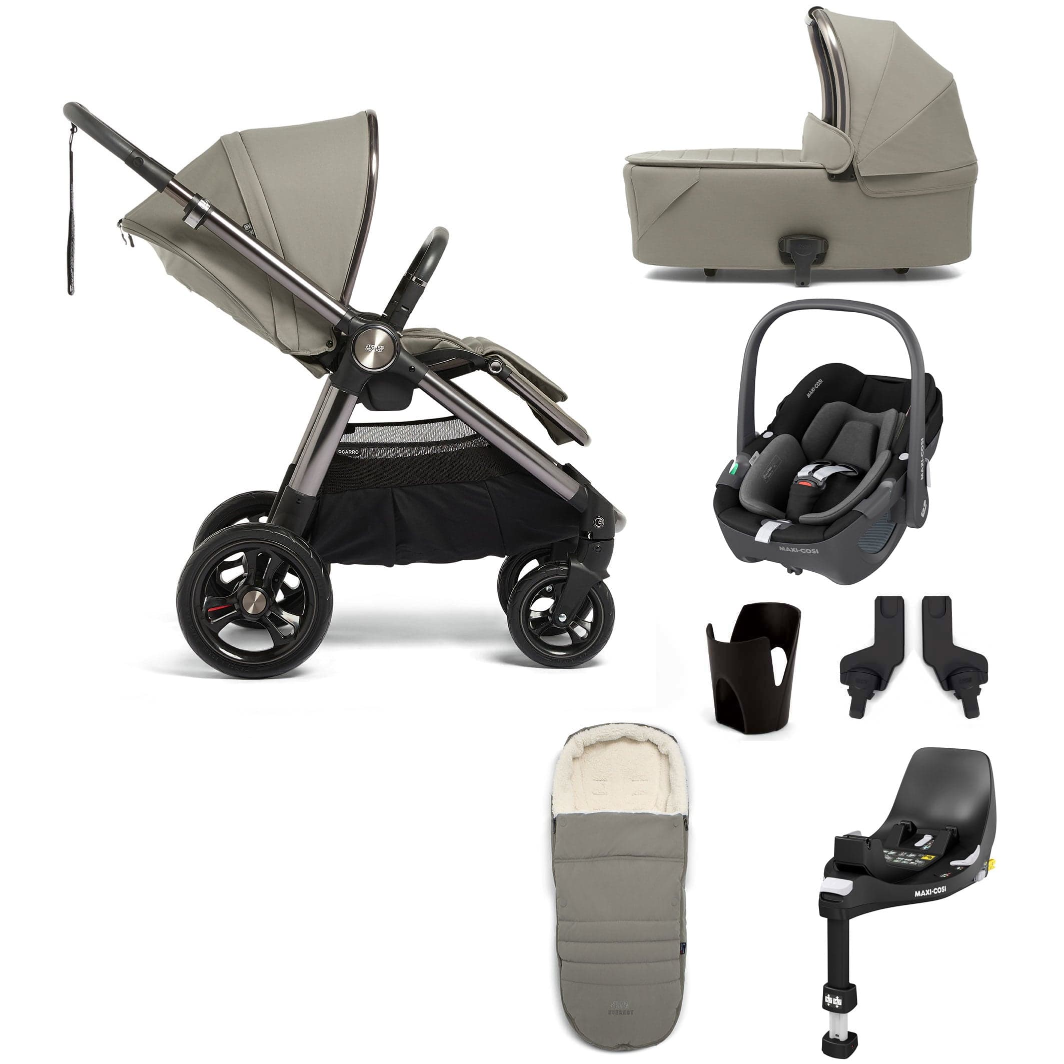 Mamas & Papas Ocarro 8-Piece Complete Pebble 360 Kit in Everest Travel Systems 18681-EVE-2 5057232698487