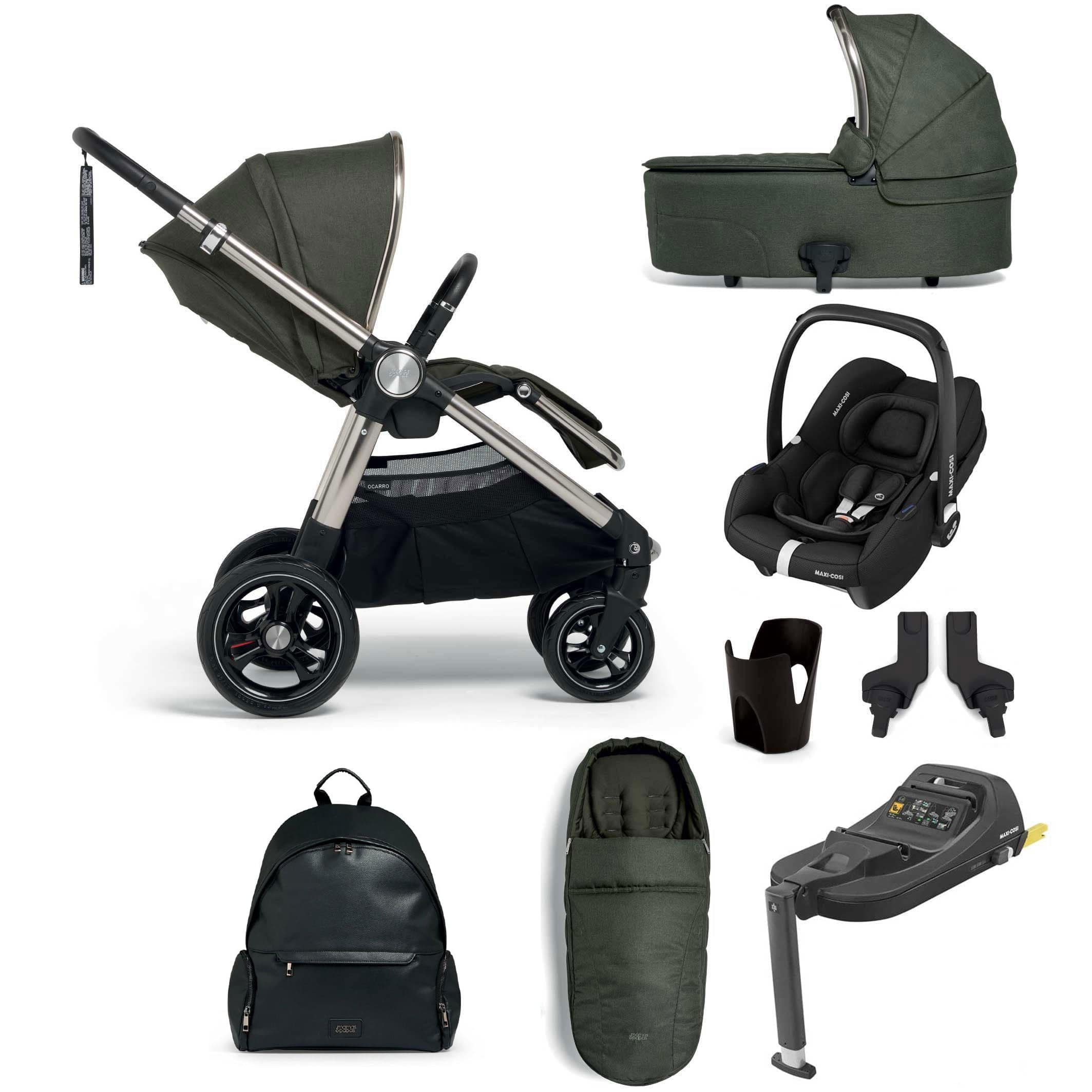 Mamas & Papas Ocarro Complete Cabriofix Bundle in Hunter Green