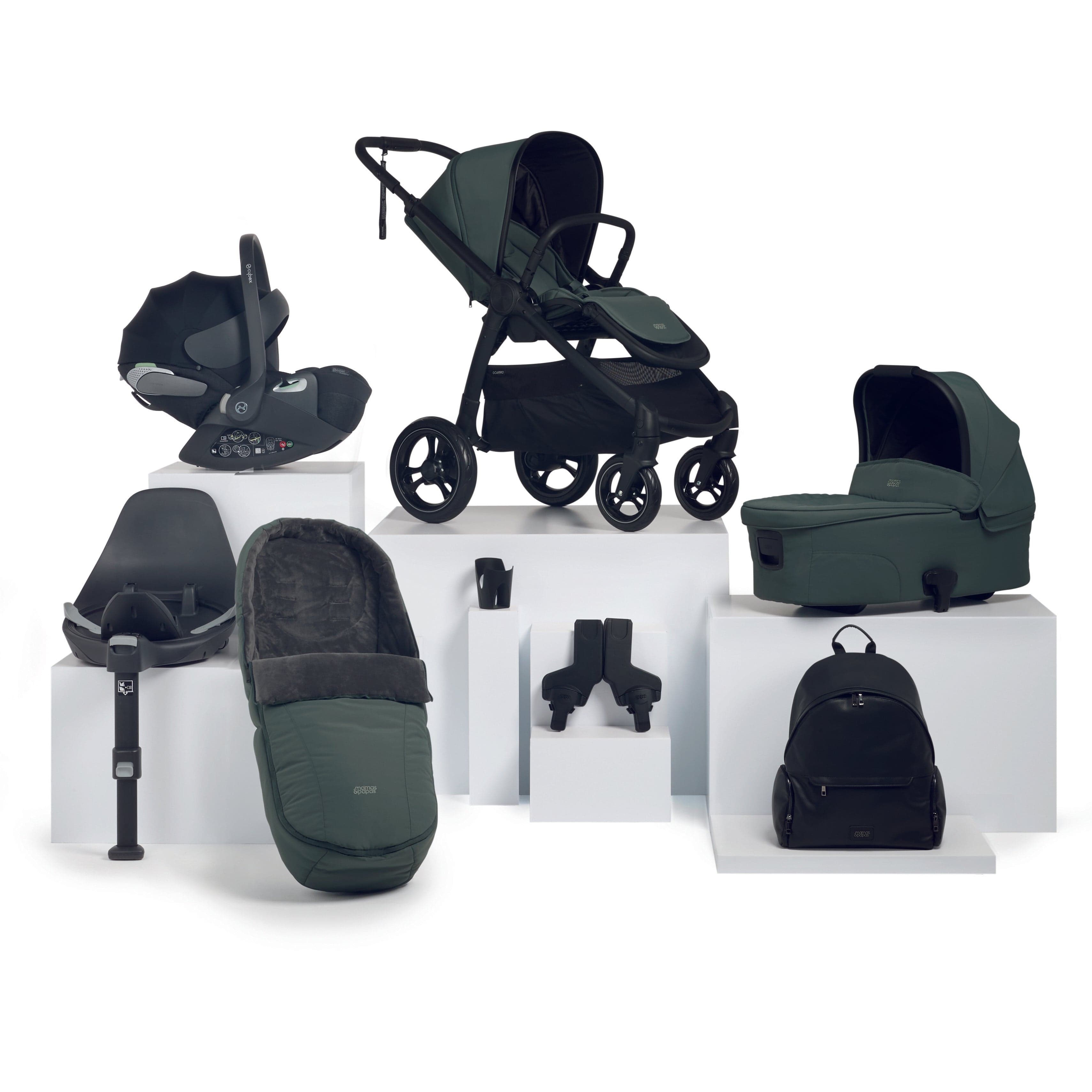 Mamas & Papas Ocarro Complete 8-Piece Cybex Bundle in Oasis Travel Systems 61931SS00 5063229108372