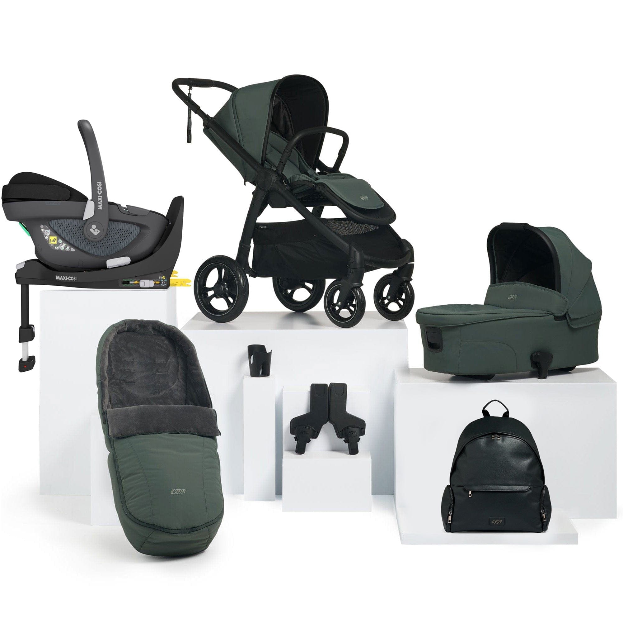 Mamas & Papas Ocarro Complete 8-Piece Maxi Cosi Bundle in Oasis Travel Systems 14891-OAS 5063229108372