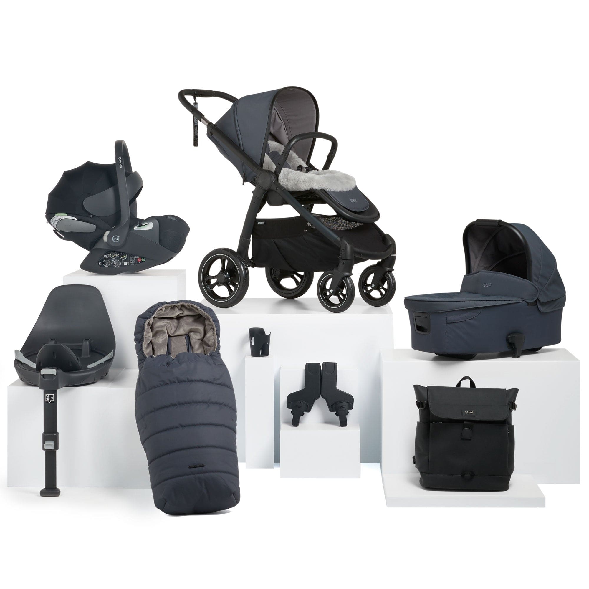 Mamas & Papas Ocarro Complete 9-Piece Cybex Bundle in Transcend Travel Systems 85451TC00 5063229124754