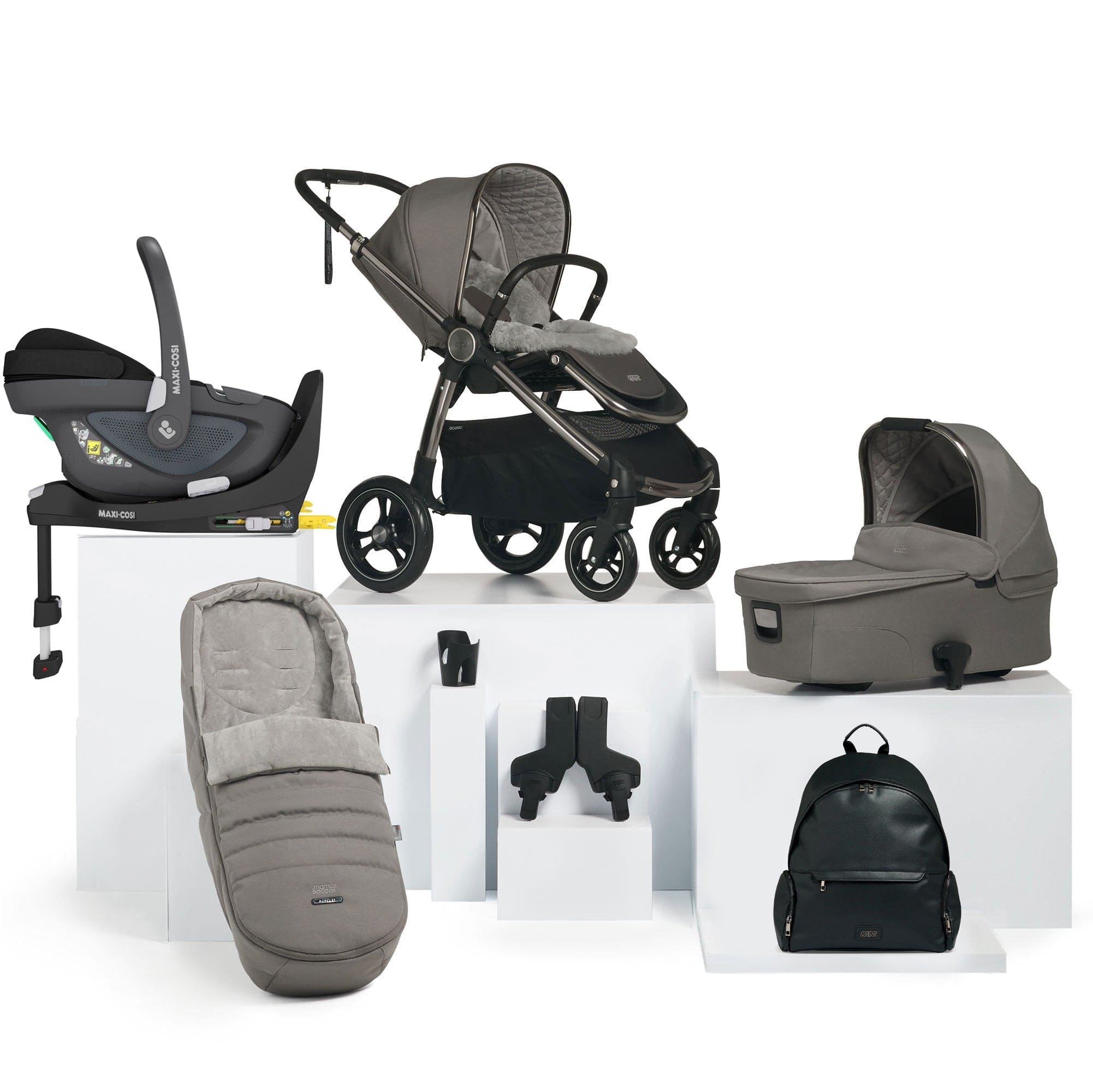 Mamas & Papas Ocarro Complete 9-Piece Maxi Cosi Bundle in Mercury Travel Systems 14896-MER 5063229108495