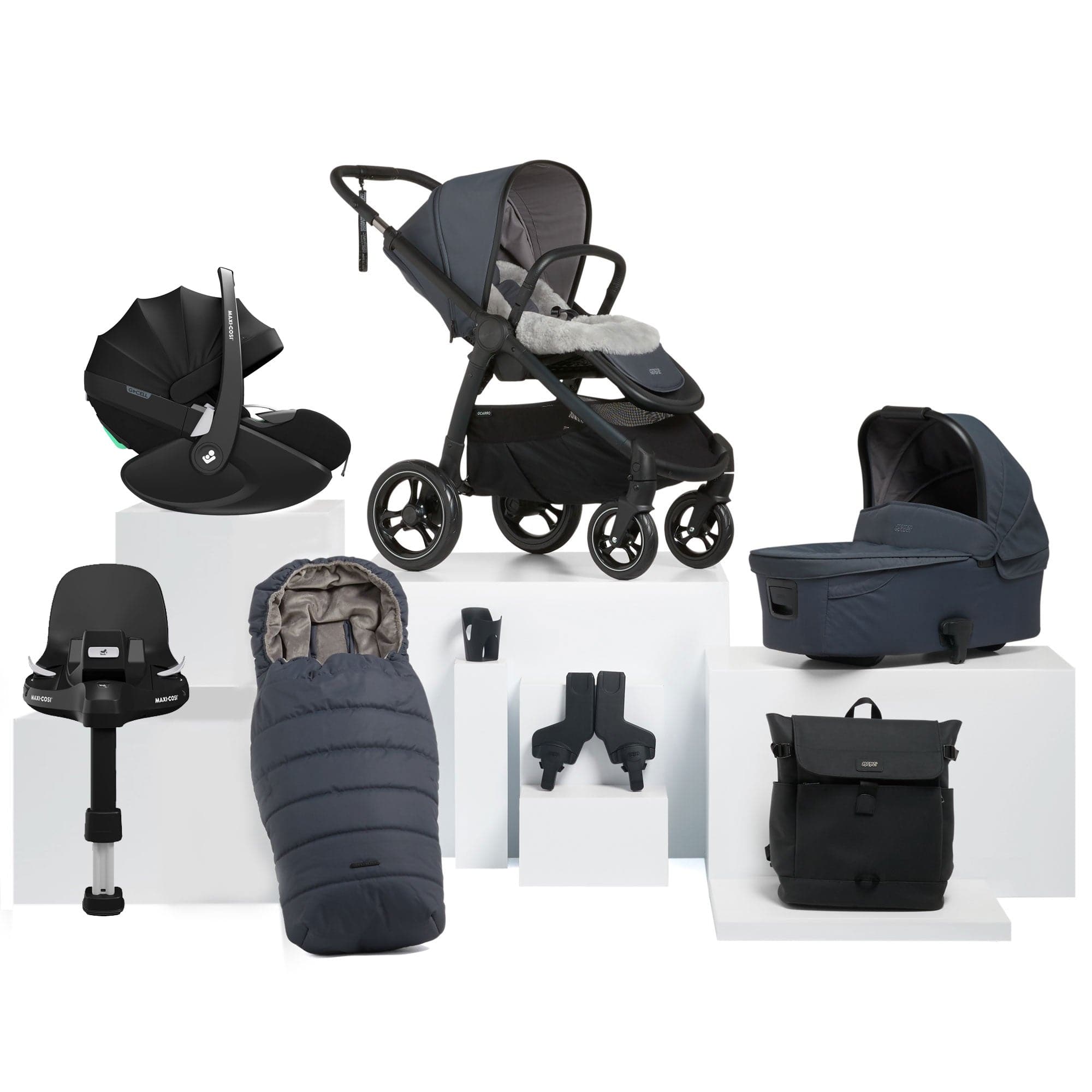 Mamas & Papas Ocarro Complete 9-Piece Maxi-Cosi Bundle in Transcend Travel Systems 5063229116001 5063229116001