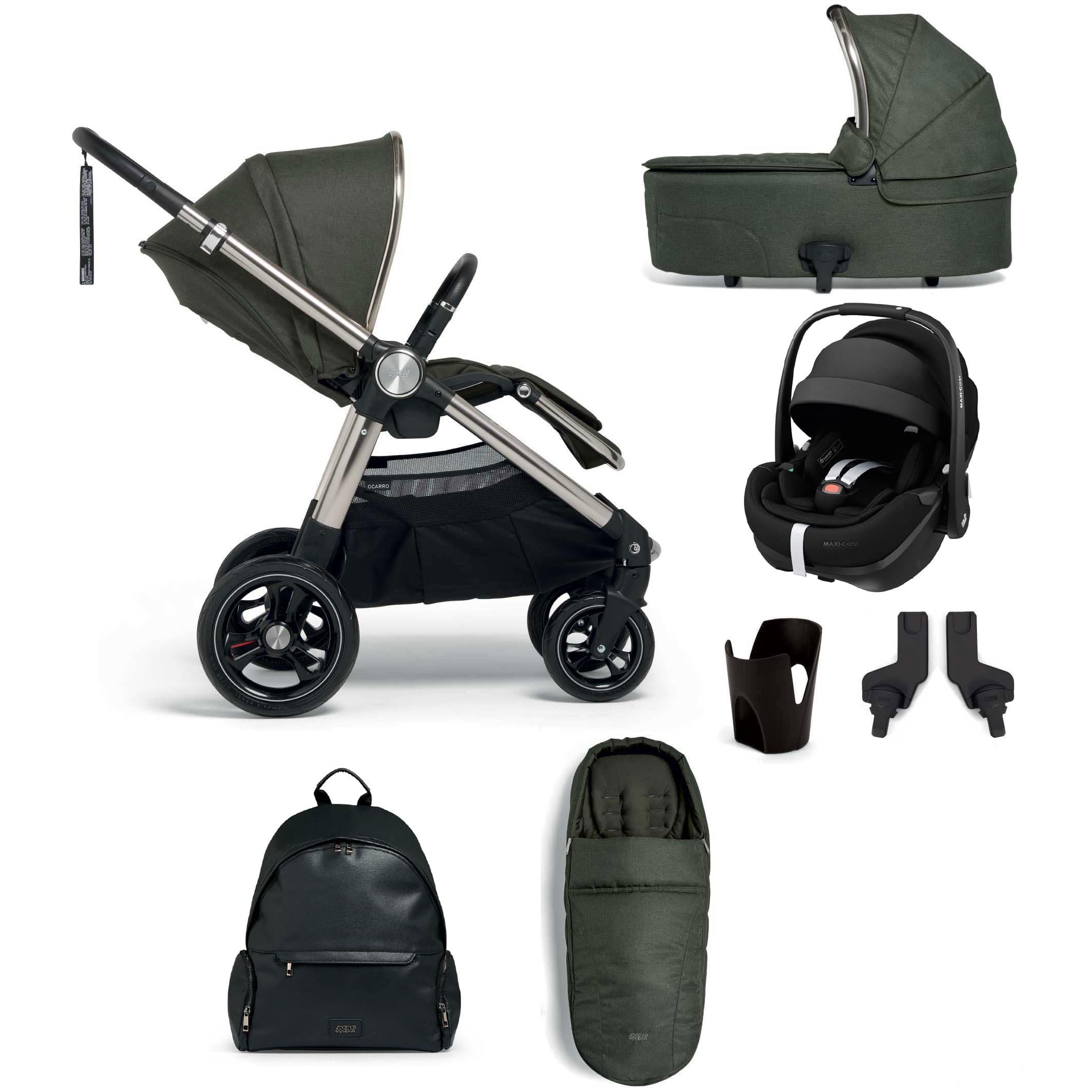 Mamas & Papas Ocarro Complete Pebble 360 Pro V2 Bundle in Hunter Green Travel Systems 61931HG00-55 5063229125454