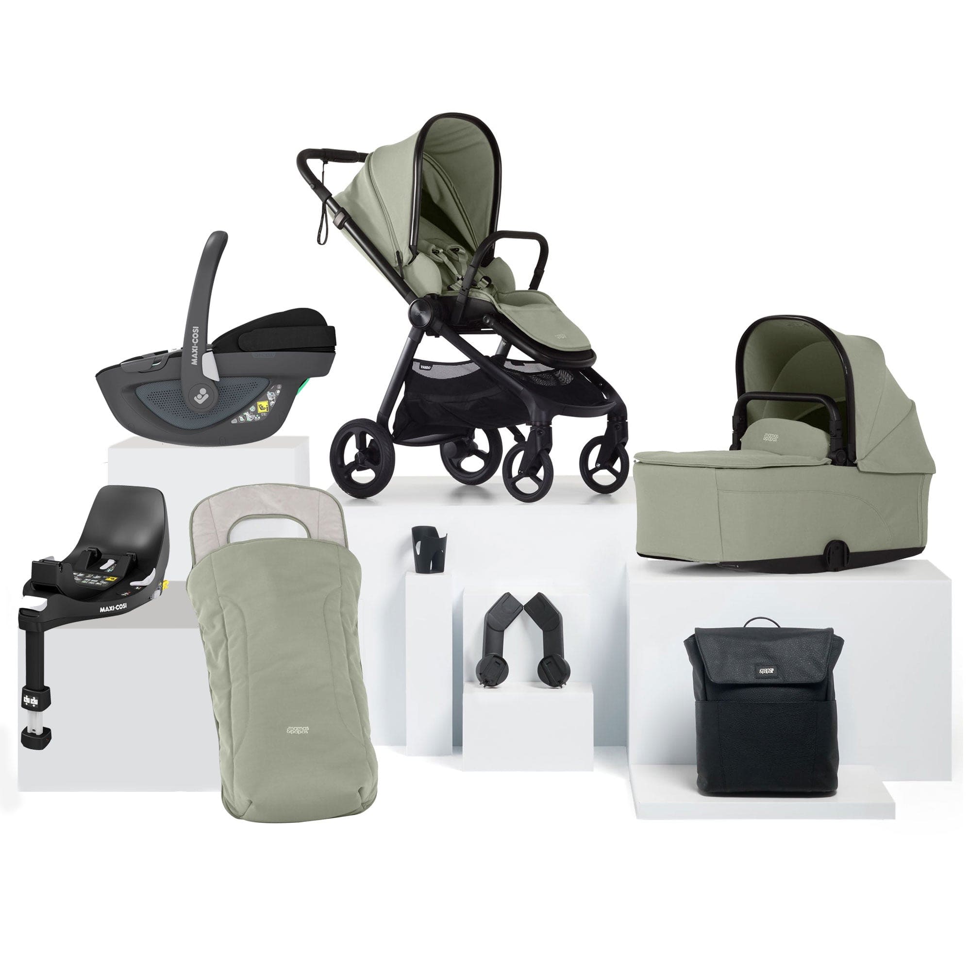 Mamas & Papas Vardo Complete Maxi-Cosi Bundle in Sage Travel Systems 17423-VAR-MAX-P360 5063229180224