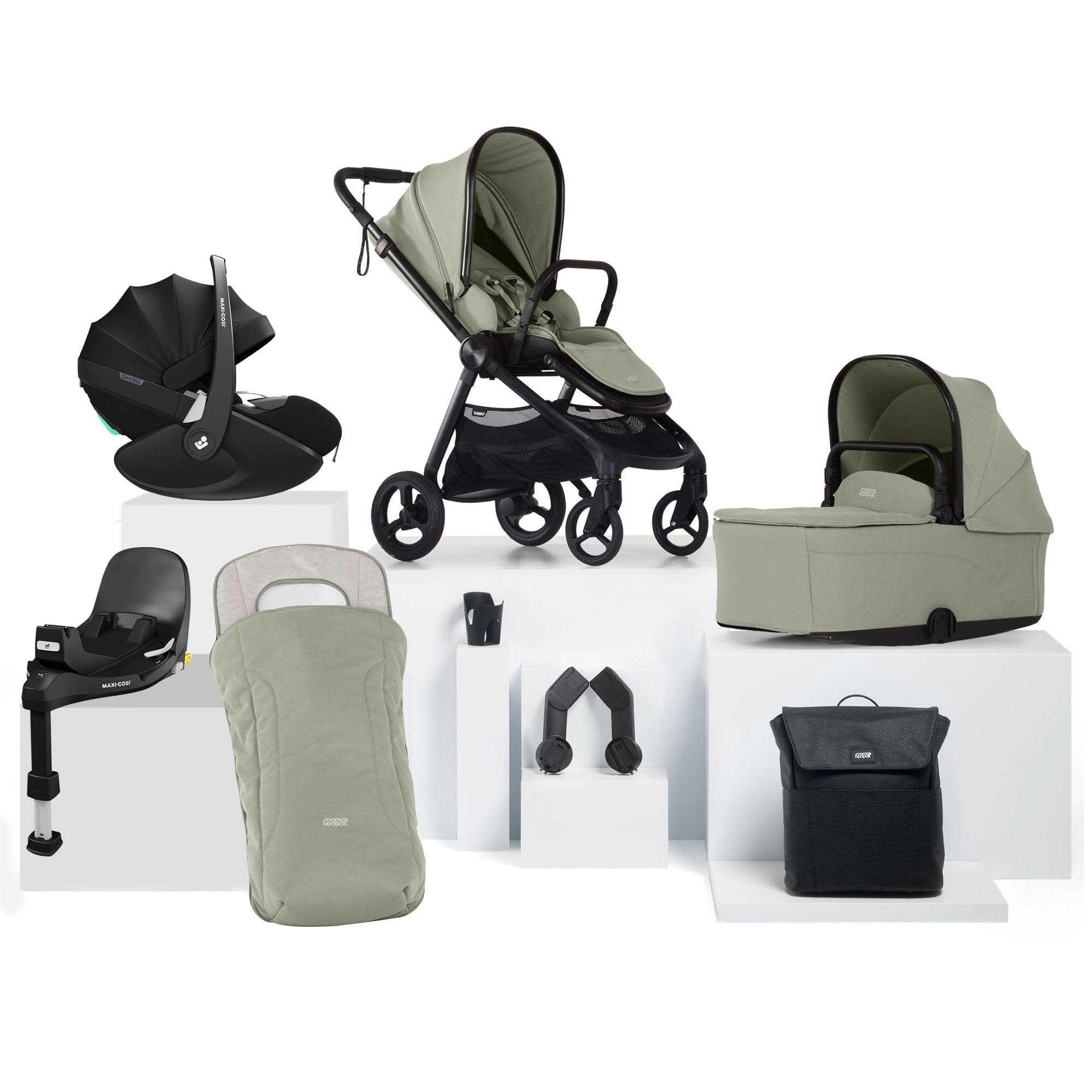 Mamas & Papas Vardo Complete Maxi-Cosi Bundle in Sage Travel Systems 17427-VAR-MAX-PV2 5063229180224