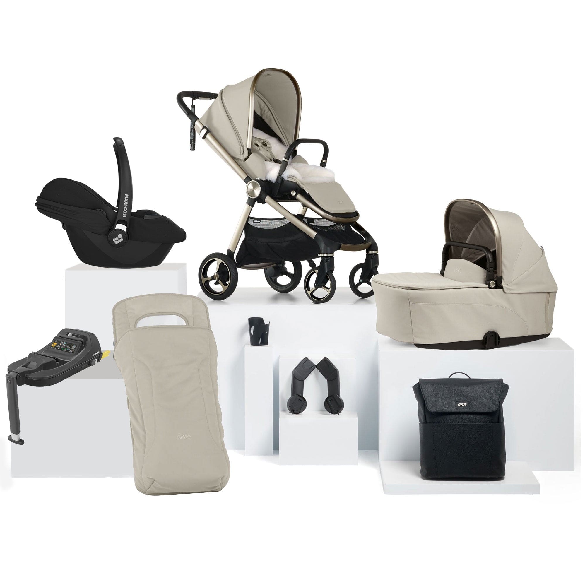 Mamas & Papas Vardo Complete Maxi-Cosi Bundle in Shell Travel Systems 17420-VAR-MAX-CAB 5063229180309