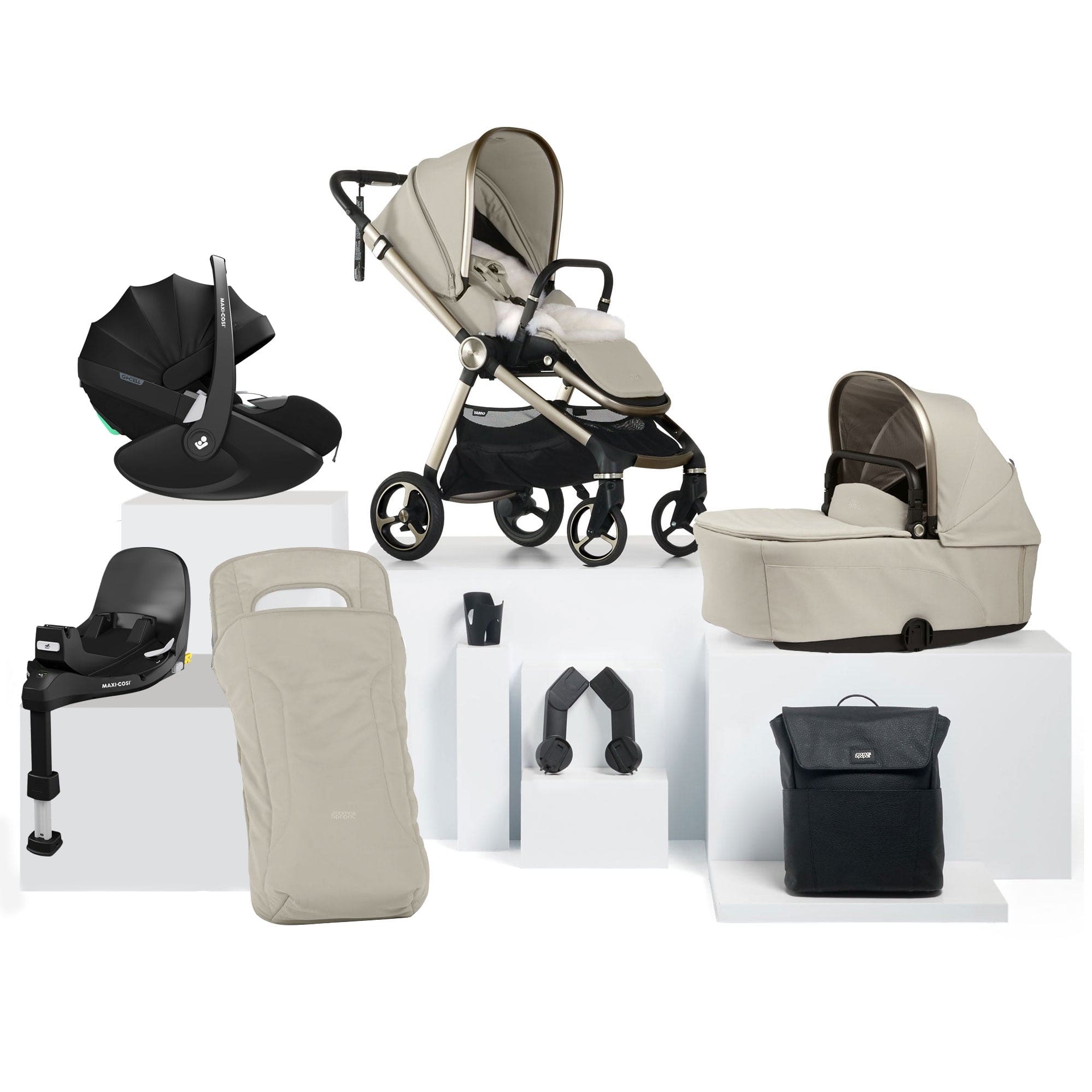 Mamas & Papas Vardo Complete Maxi-Cosi Bundle in Shell Travel Systems 17428-VAR-MAX-PV2 5063229180309