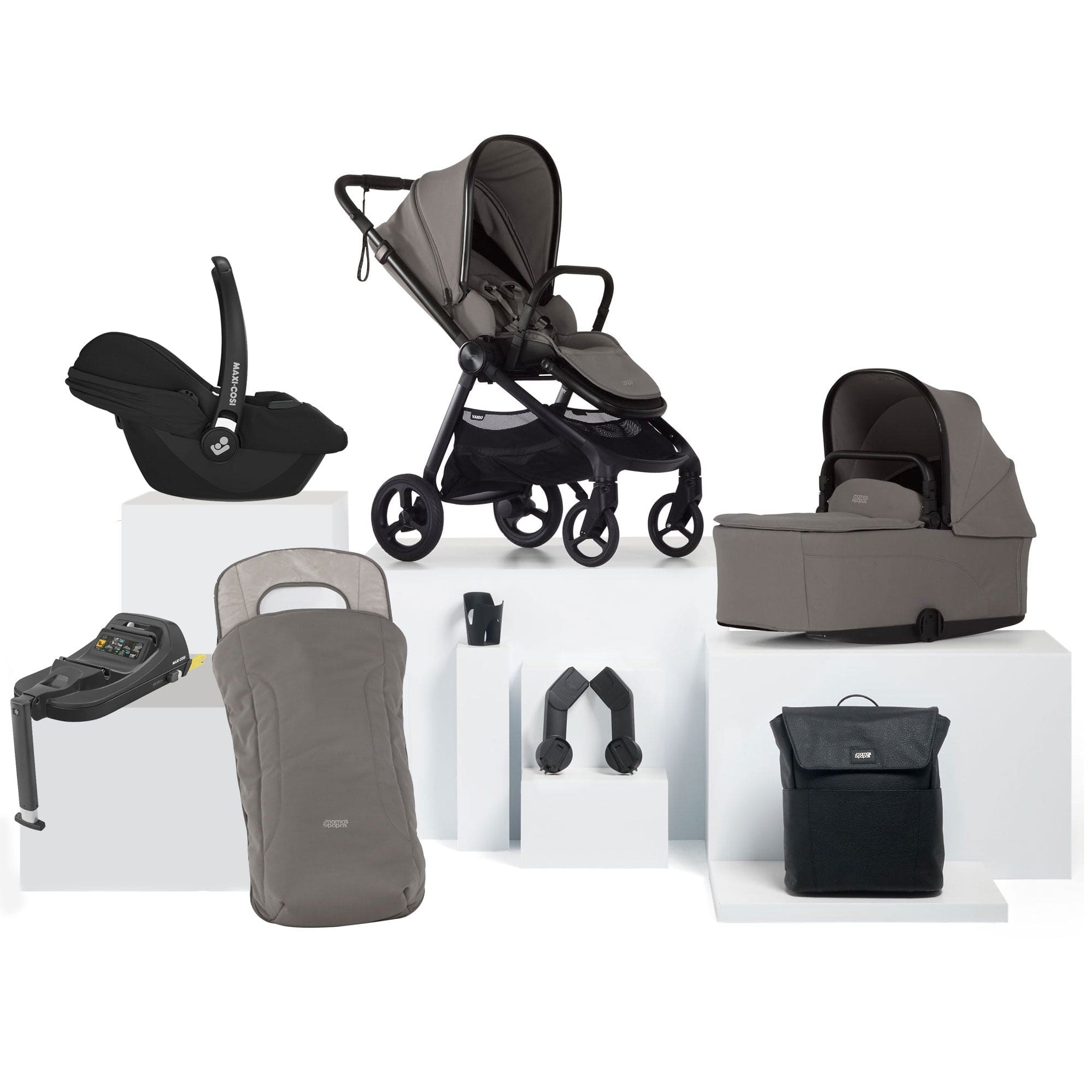 Mamas & Papas Vardo Complete Maxi-Cosi Bundle in Storm Travel Systems 17421-VAR-MAX-CAB 5063229180149