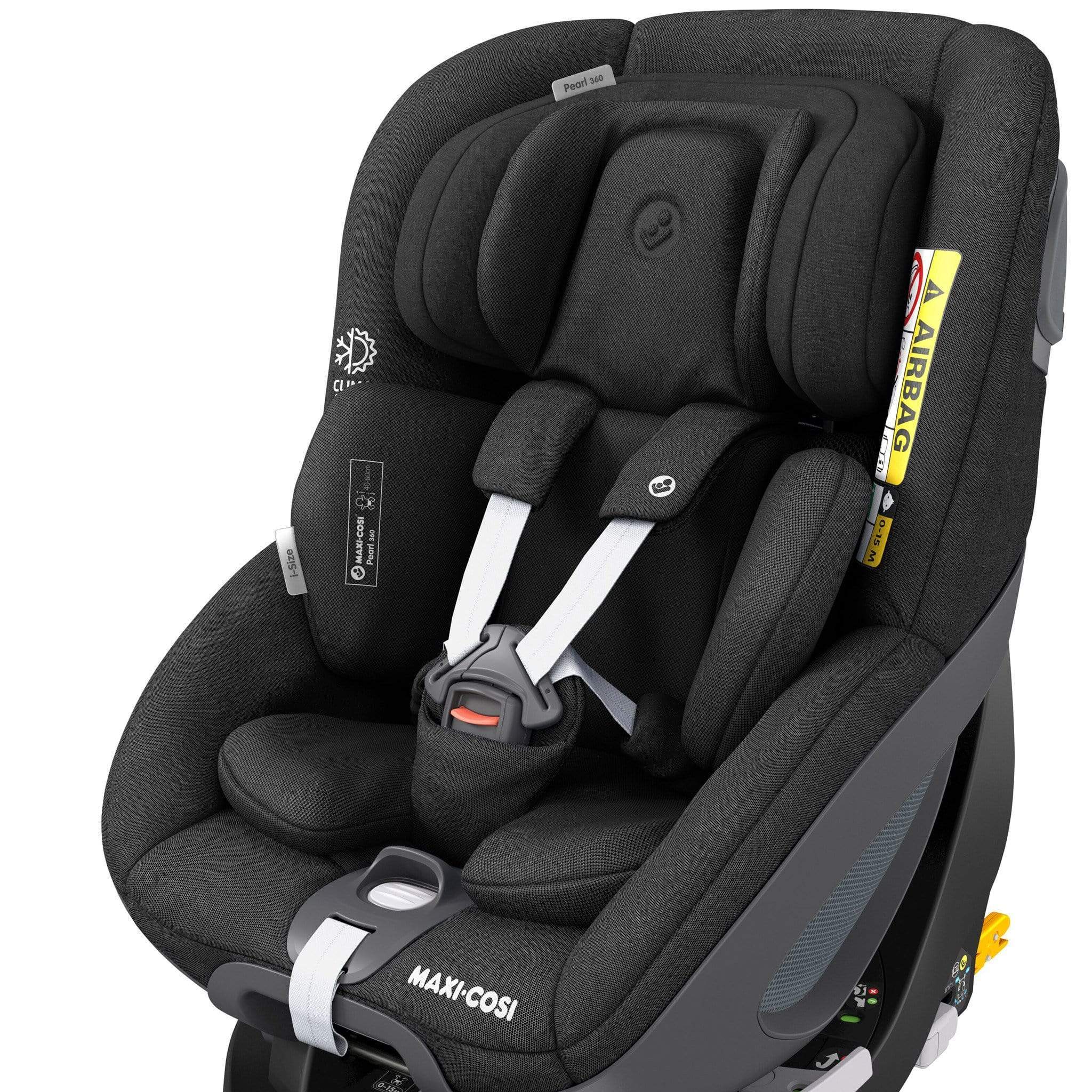 Maxi-Cosi Pebble 360, Pearl 360 & Familyfix 360 Base Bundle - Black Baby Car Seats KF10000048 8712930170501